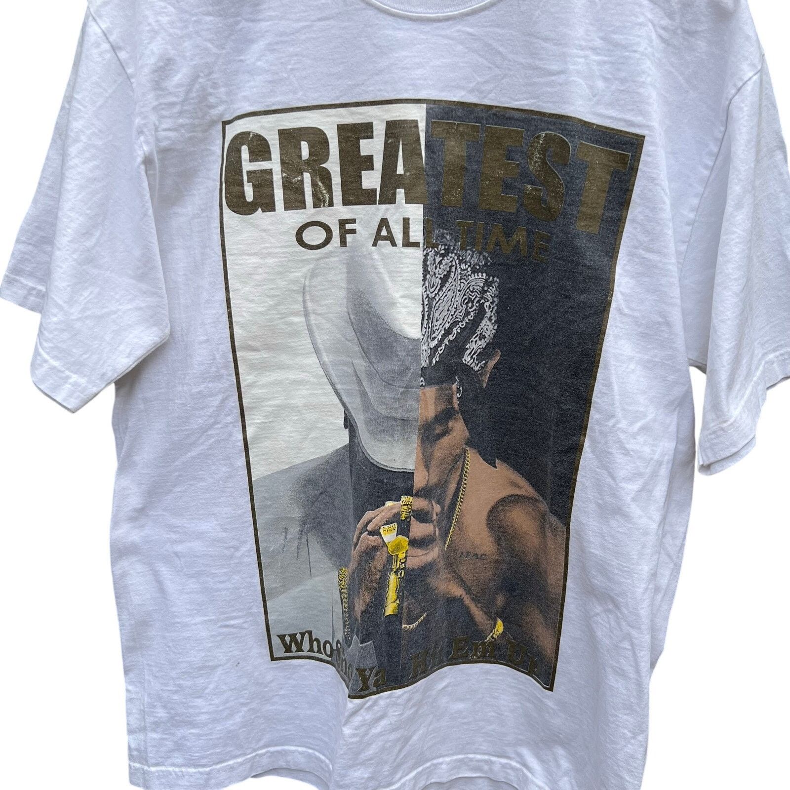 Other Vintage Y2K Biggie Smalls Tupac Greatest White Shirt XL 23x3 Size US XL / EU 56 / 4 - 2 Thumbnail