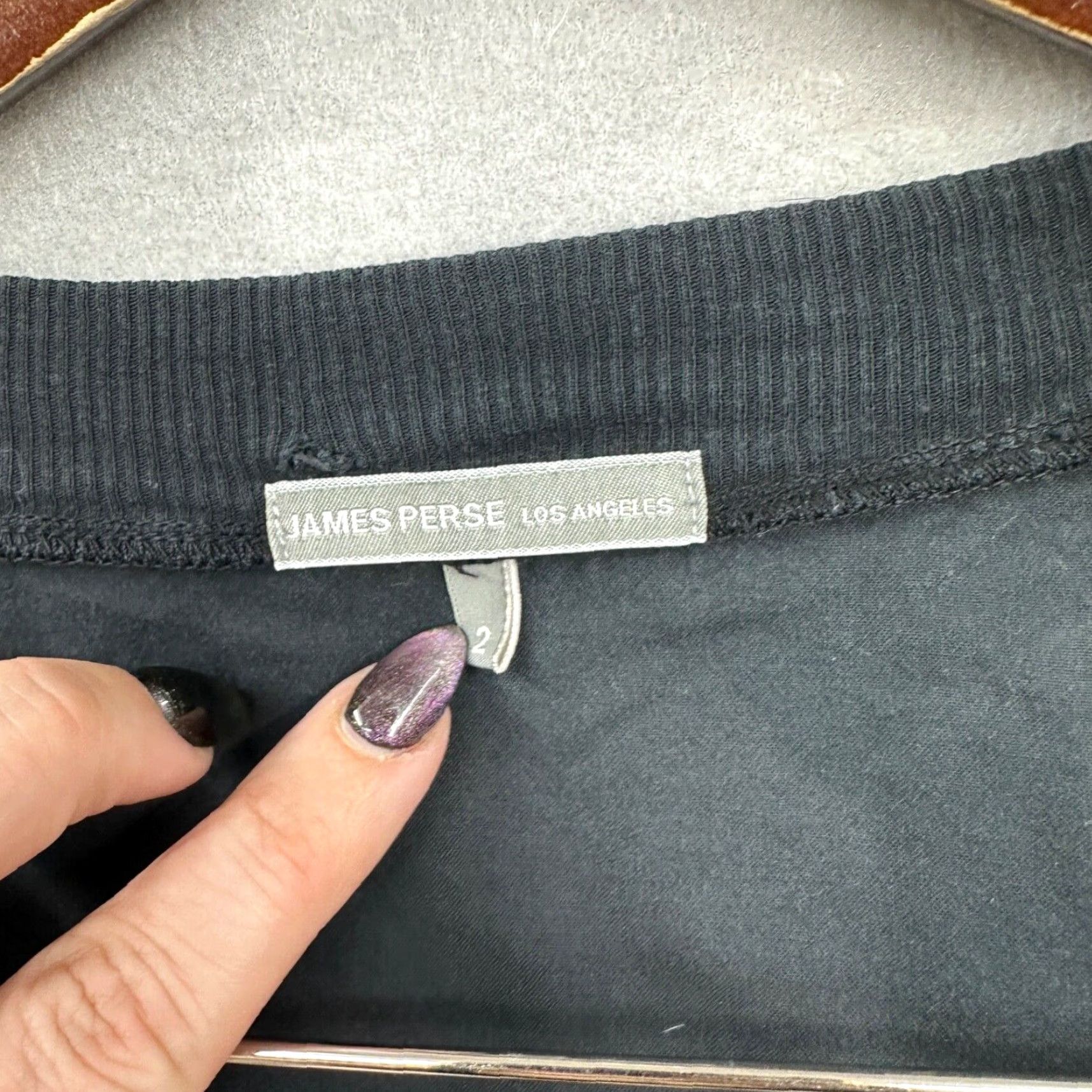 James Perse James Perse Blouse Womens M Black Roll Tab Sleeve Long Minimalist Quiet Luxury Pockets Size M / US 6-8 / IT 42-44 - 6 Thumbnail