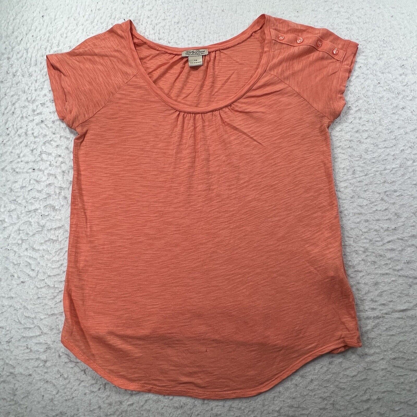 Lucky Brand Lucky Brand Short Sleeve Shirt Button Shoulder Top Size XS / US 0-2 / IT 36-38 - 1 Thumbnail