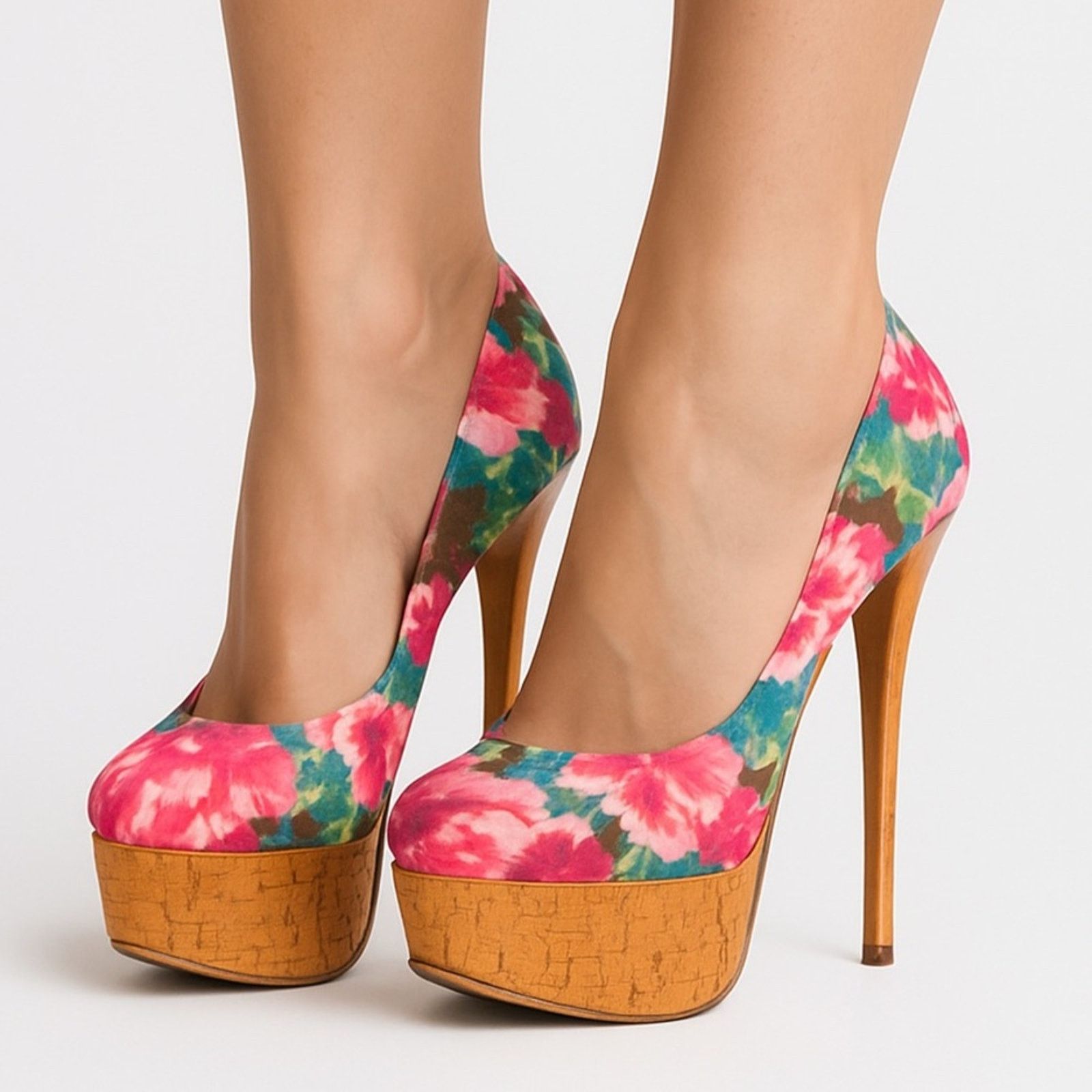 Jessica Simpson JESSICA SIMPSON Bright Floral Platform Heels (Size 6.5) Size US 6.5 / IT 36.5 - 12 Thumbnail