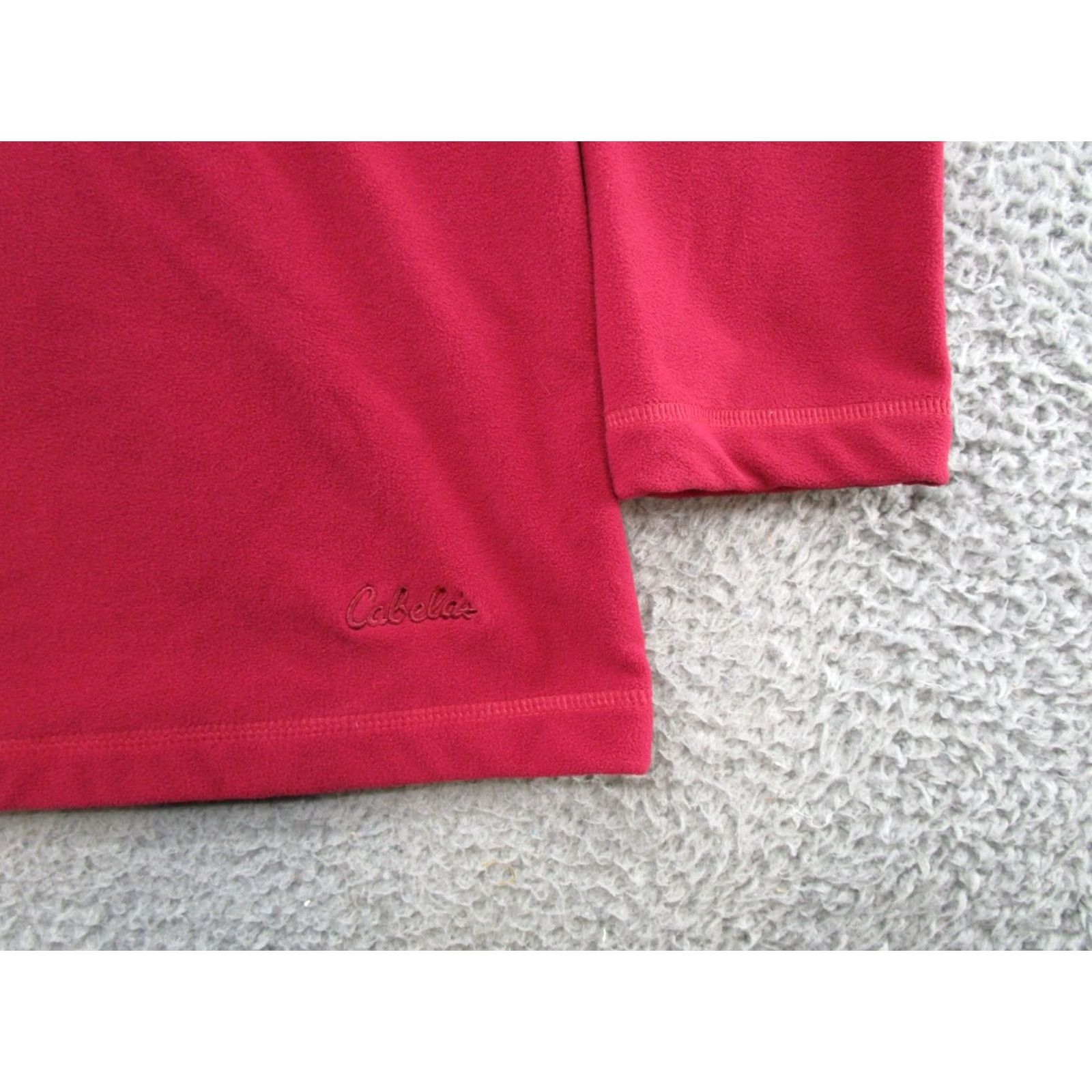Vintage Cabela's Fleece Women’s Red 1/4 Zip Jacket Shirt Pullover Size L Outdoor Hike Womens Size L / US 10 / IT 46 - 2 Thumbnail
