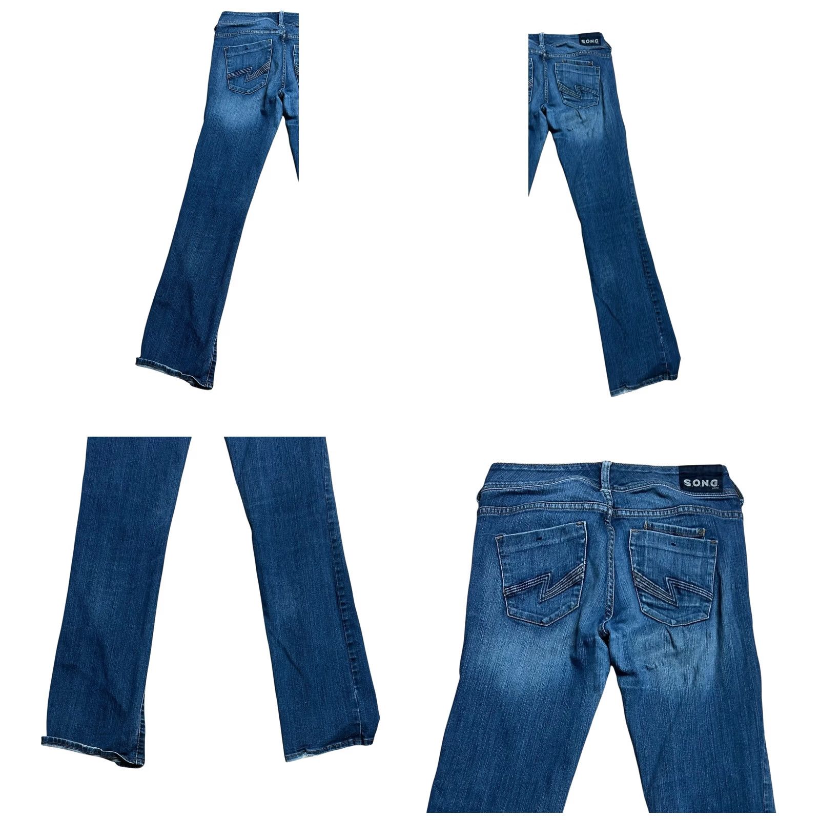 Vintage S.O.N.G Of Lil Women’s Jean Pants Straight Leg Size 7 Blue Denim 32 Inseam Womens Jeans Mid Rise 5-Pocket Design Size 28" / US 6 / IT 42 - 9 Thumbnail