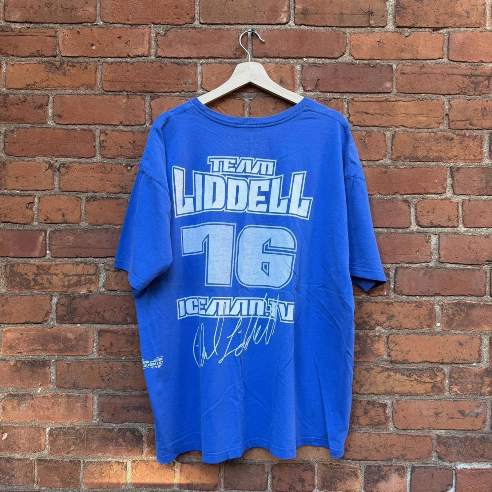 vintage sinister brand chuck Liddell iceman t shirt 00s XXL