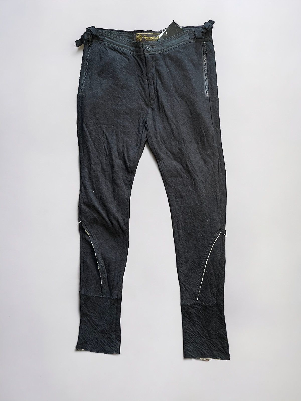 image of Undercover Adjustable Two Layers Zip-Detail Trousers in Black, Women's (Size 28)