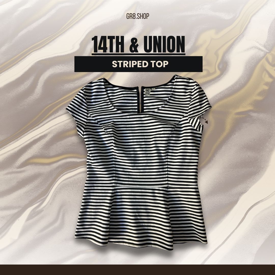 14th & Union 14th & Union Women’s Striped Top Shirt Size L Casual Size L / US 10 / IT 46 - 1 Thumbnail