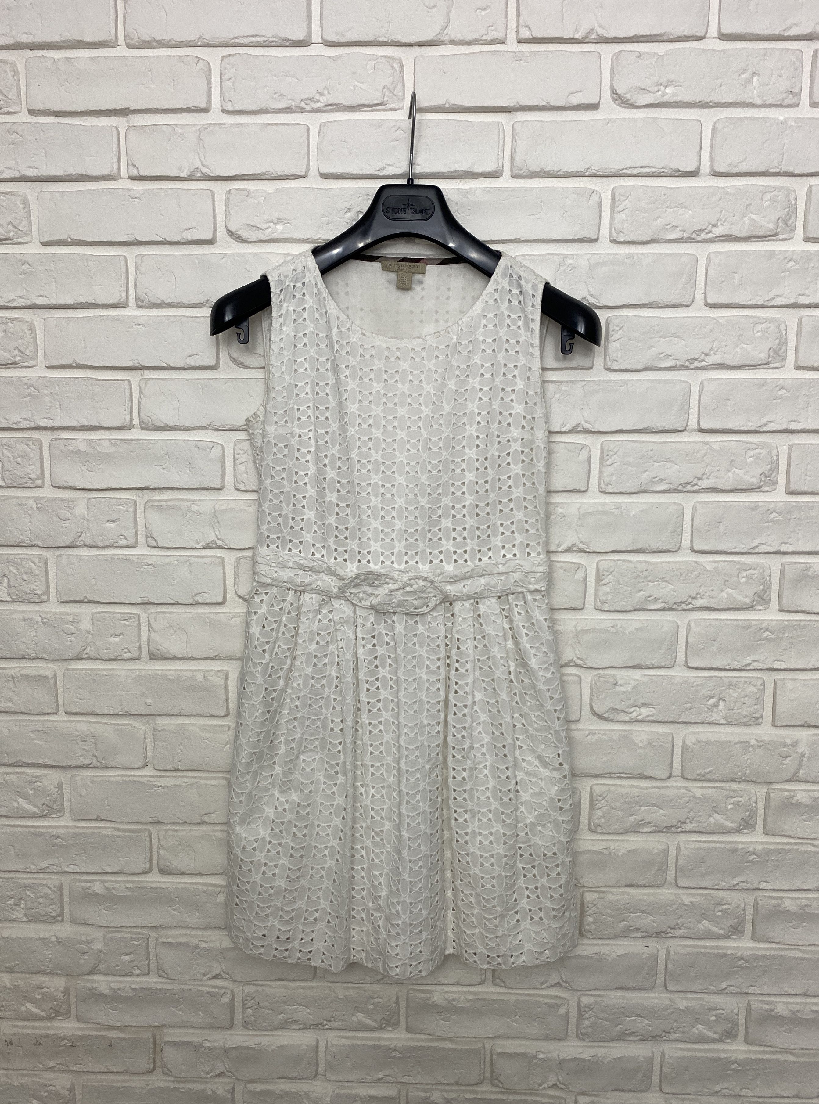 Burberry Brit White Cotton Dress Summer Size US 4 UK 6