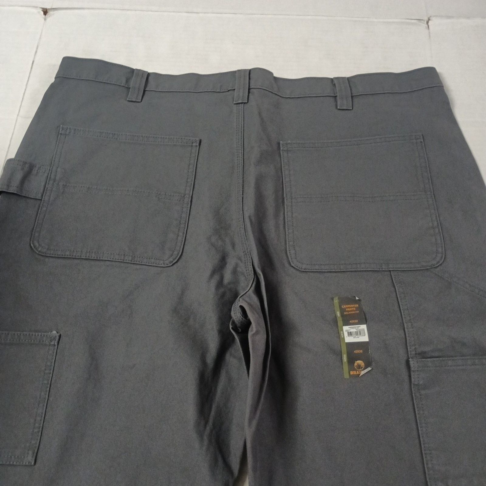 Other Brahma Work Carpenter Pants Mens Size 42x32 Gray Relaxed Fit Size US 42 / EU 58 - 6 Thumbnail