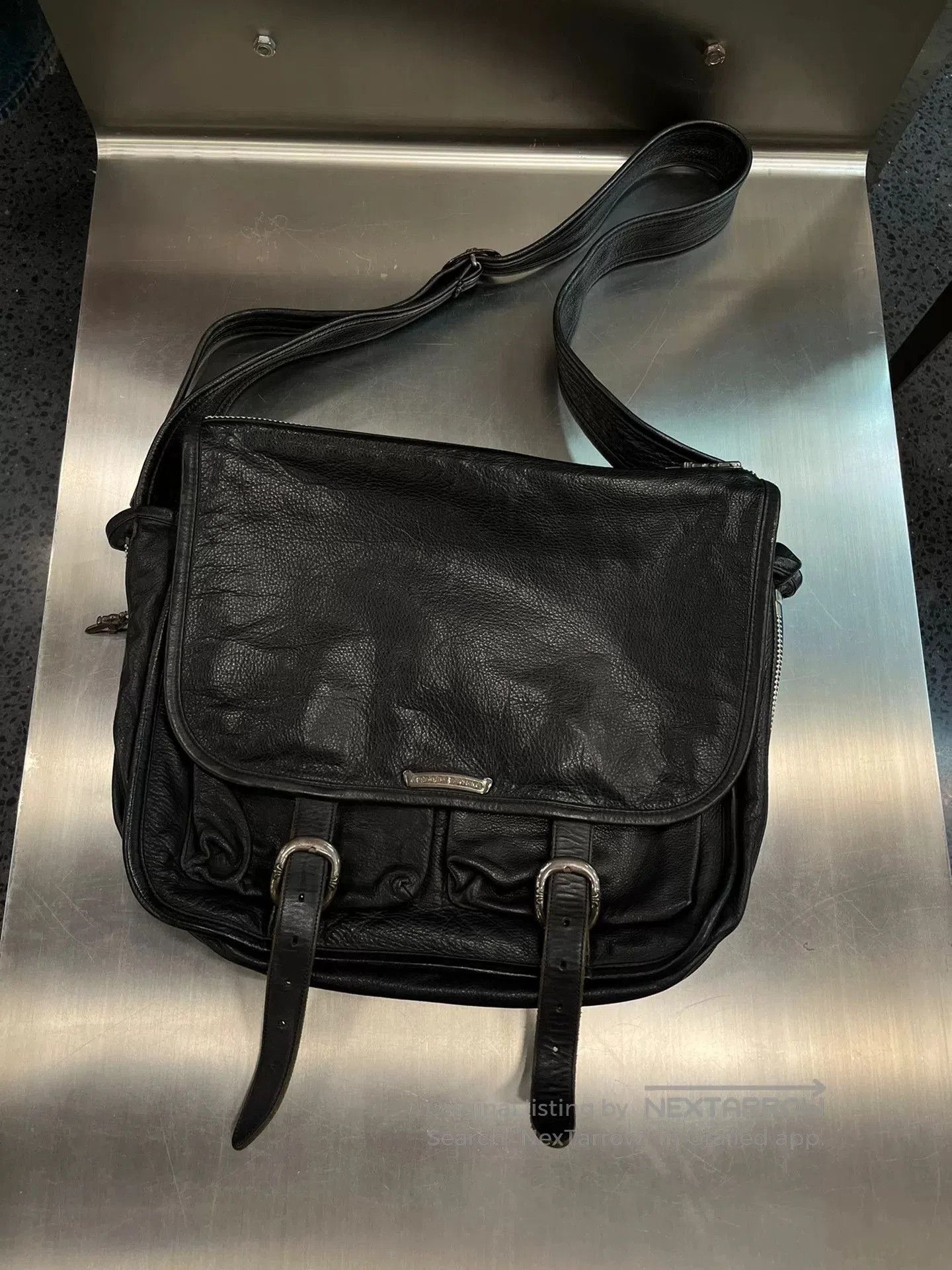 Chrome Hearts Chrome Hearts Black Leather Large Messenger Bag. Size ONE SIZE - 1 Thumbnail