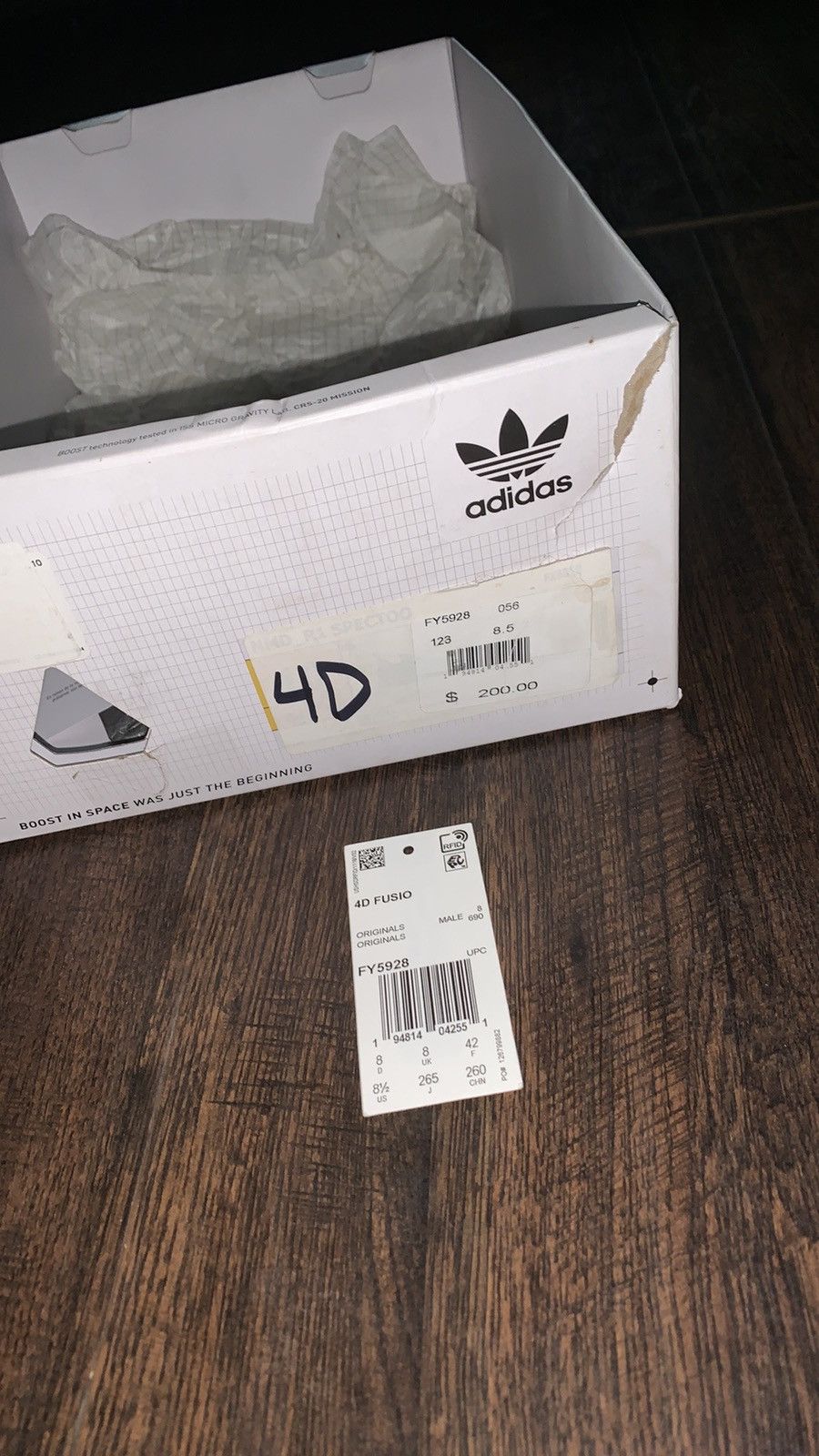 Mens 4D Fusio adidas 8.5