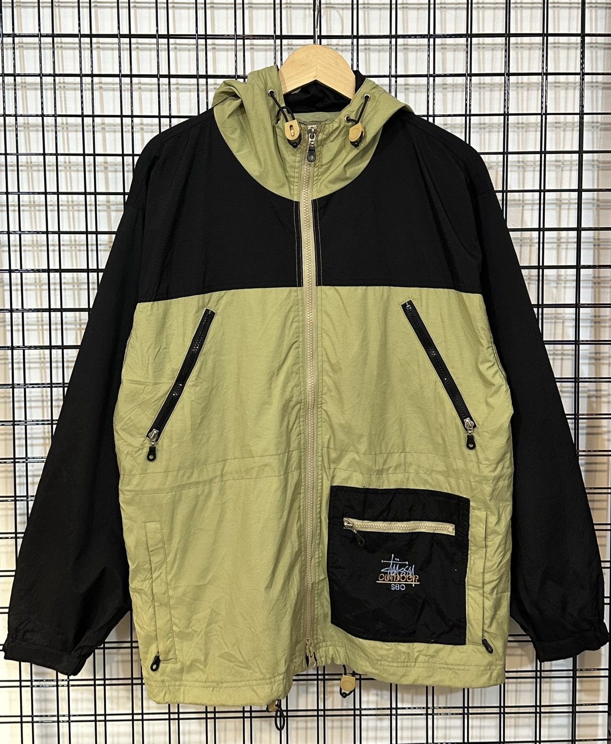 vintage 90s Stussy Outdoor nylon jacket.
