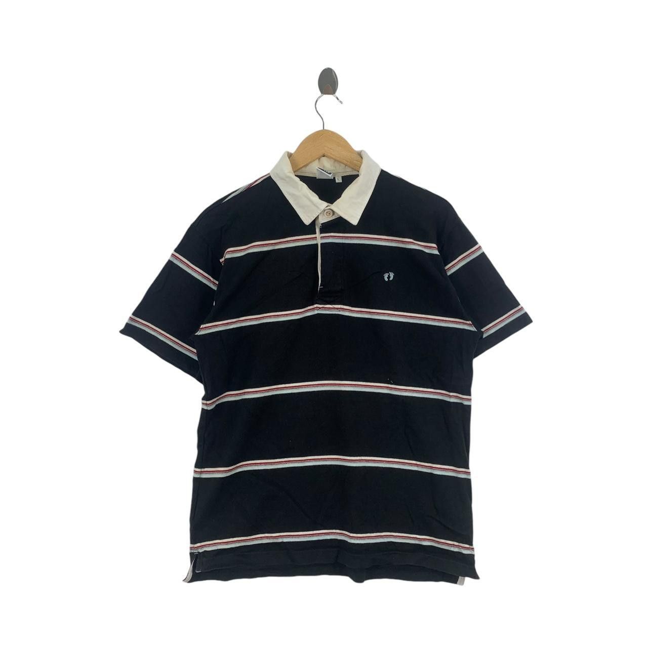 Vintage HANG TEN HAWAII Aloha Striped Polo Tee Shirt