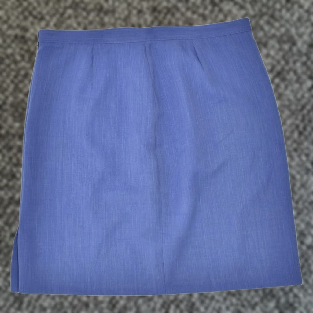 Vintage VINTAGE Womens Mini Skirt XL W32 Blue Polyester IT 48 Size 40" / US 18 - 1 Thumbnail