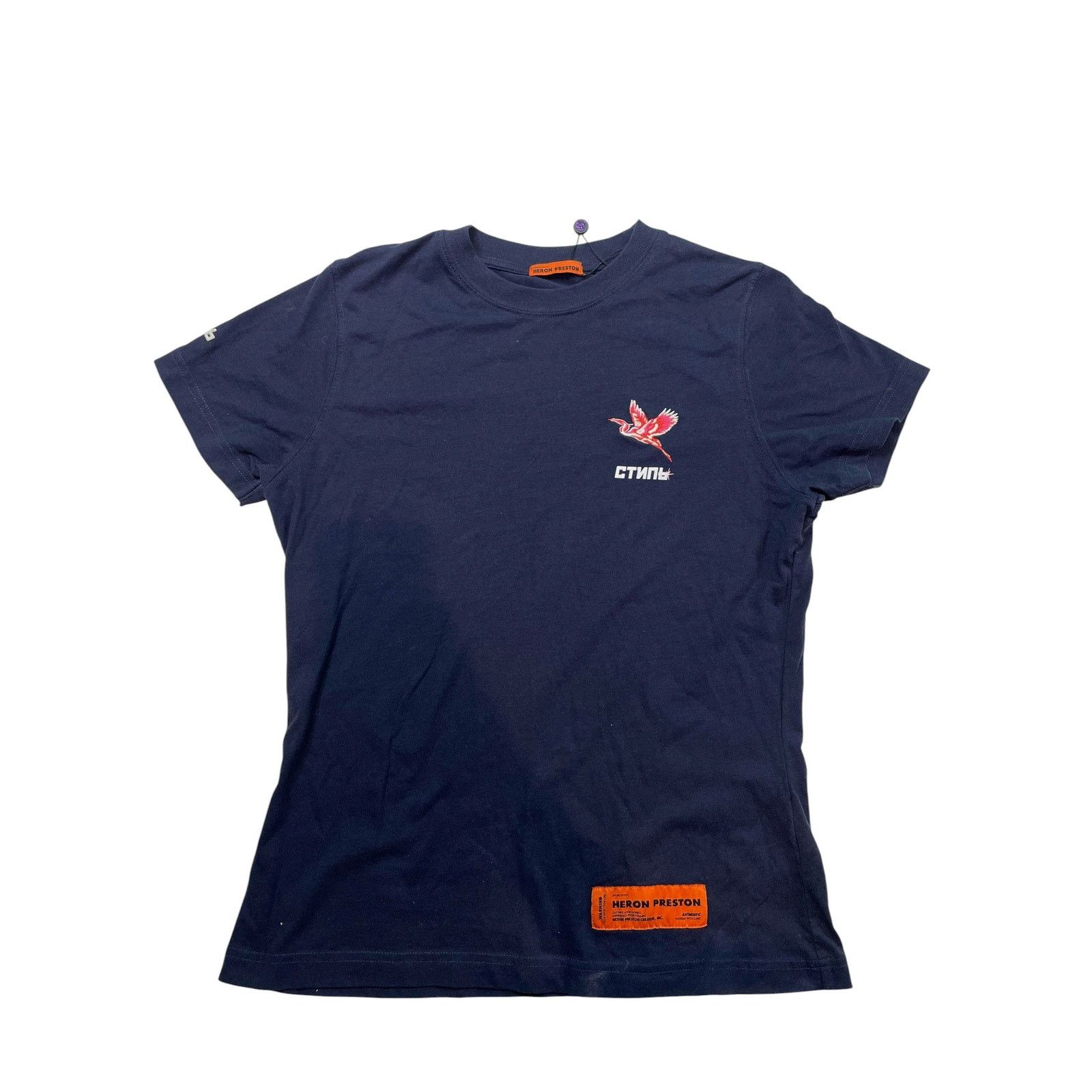 Heron Preston Heron Preston Navy Bird Tee Size US S / EU 44-46 / 1 - 1 Thumbnail