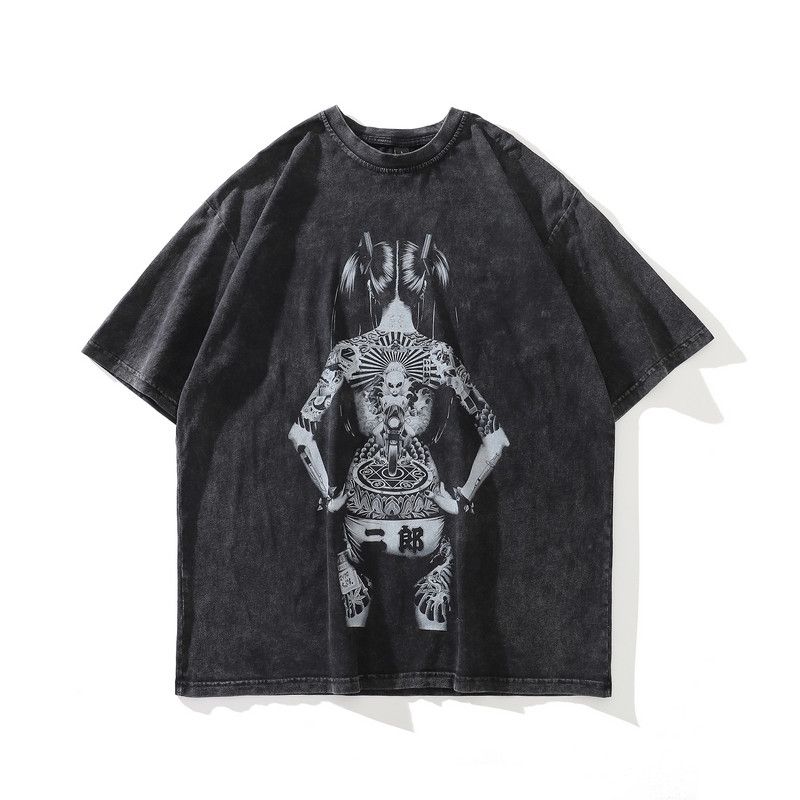 Japanese Brand × Vintage Yakuza girl Printed Vintage T Shirt Size US XL / EU 56 / 4 - 1 Thumbnail