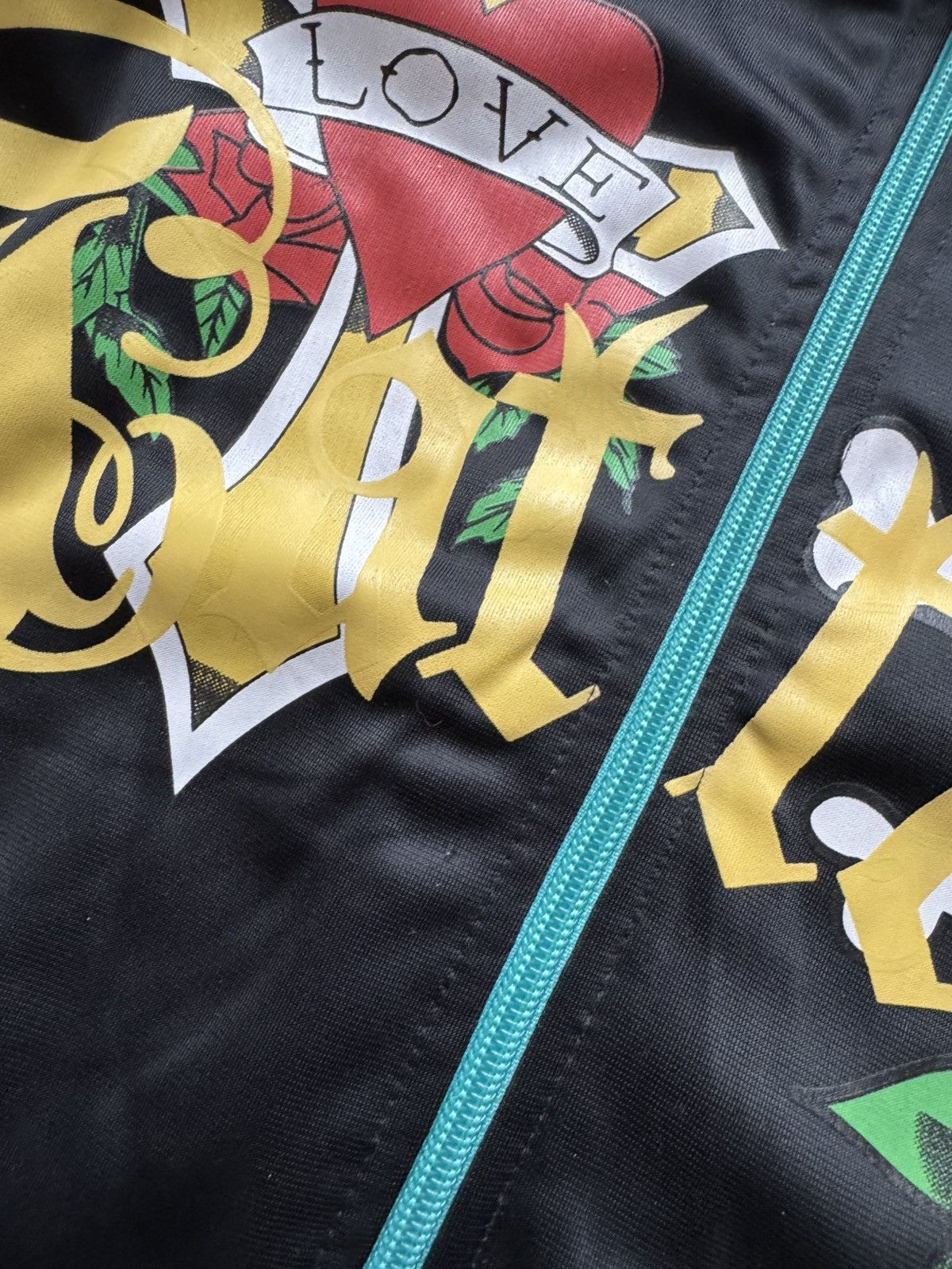Christian Audigier × Ed Hardy Y2K Vintage Ed Hardy Zip Up Hoodie Logo Streetwear Rare VTg Size S / US 4 / IT 40 - 5 Thumbnail