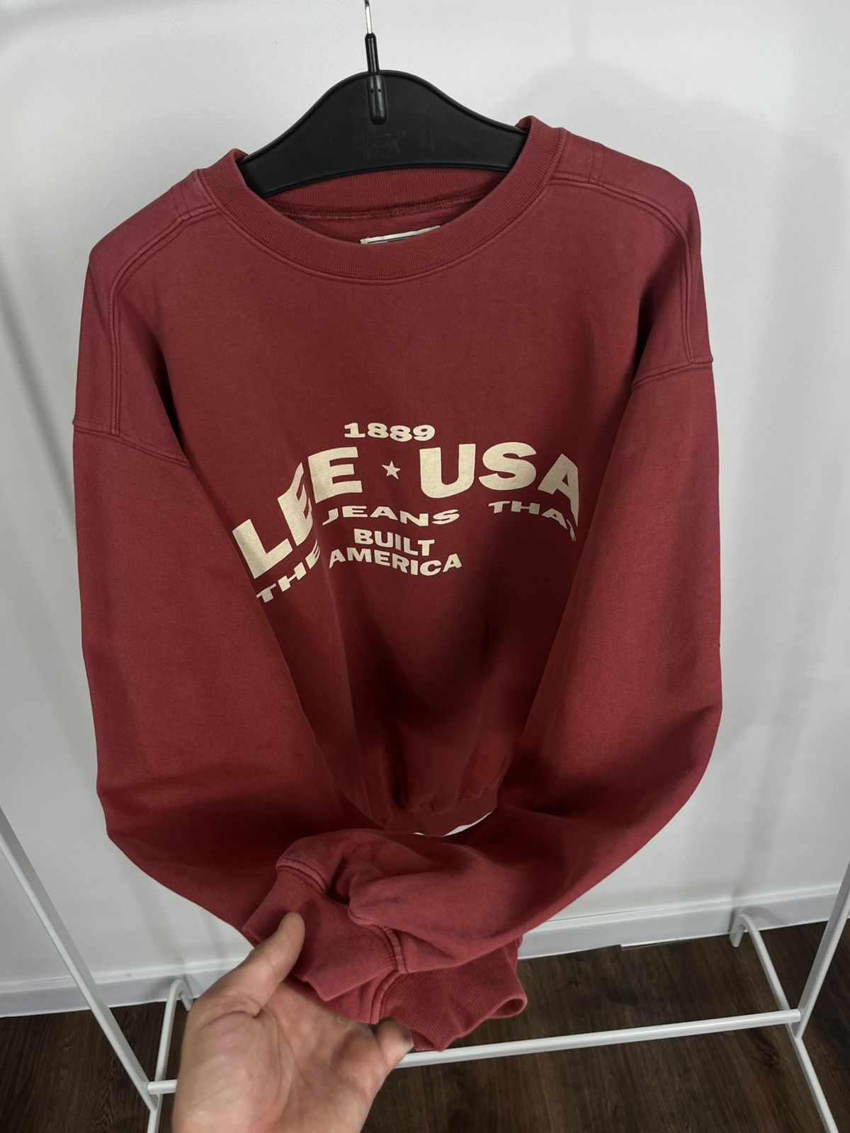 Lee Vintage Lee USA Red Sweatshirt The Jeans That Built America Size US M / EU 48-50 / 2 - 7 Thumbnail
