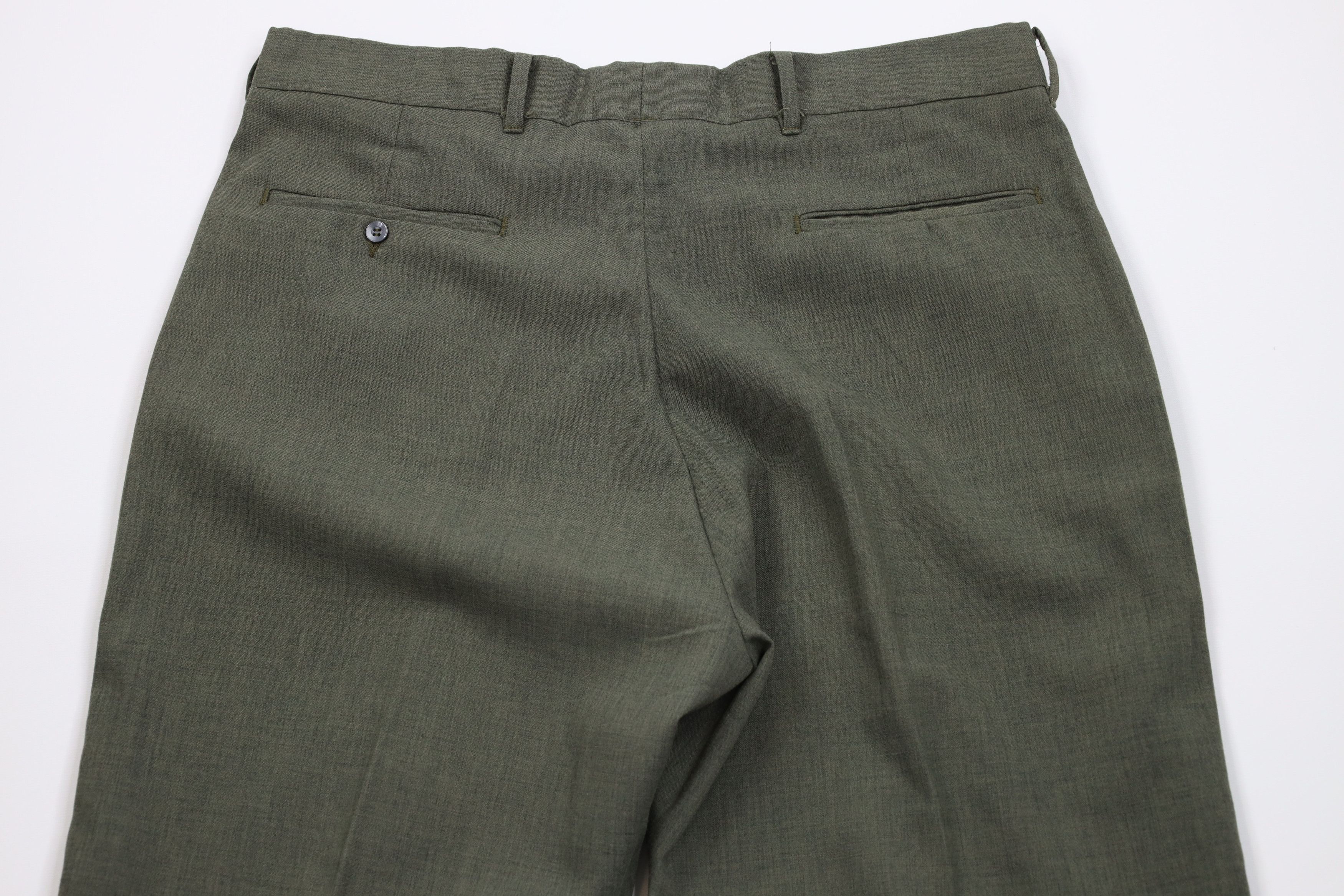Vintage Vintage 60s Streetwear Wool Blend Wide Leg Chino Pants USA Size US 36 / EU 52 - 9 Thumbnail
