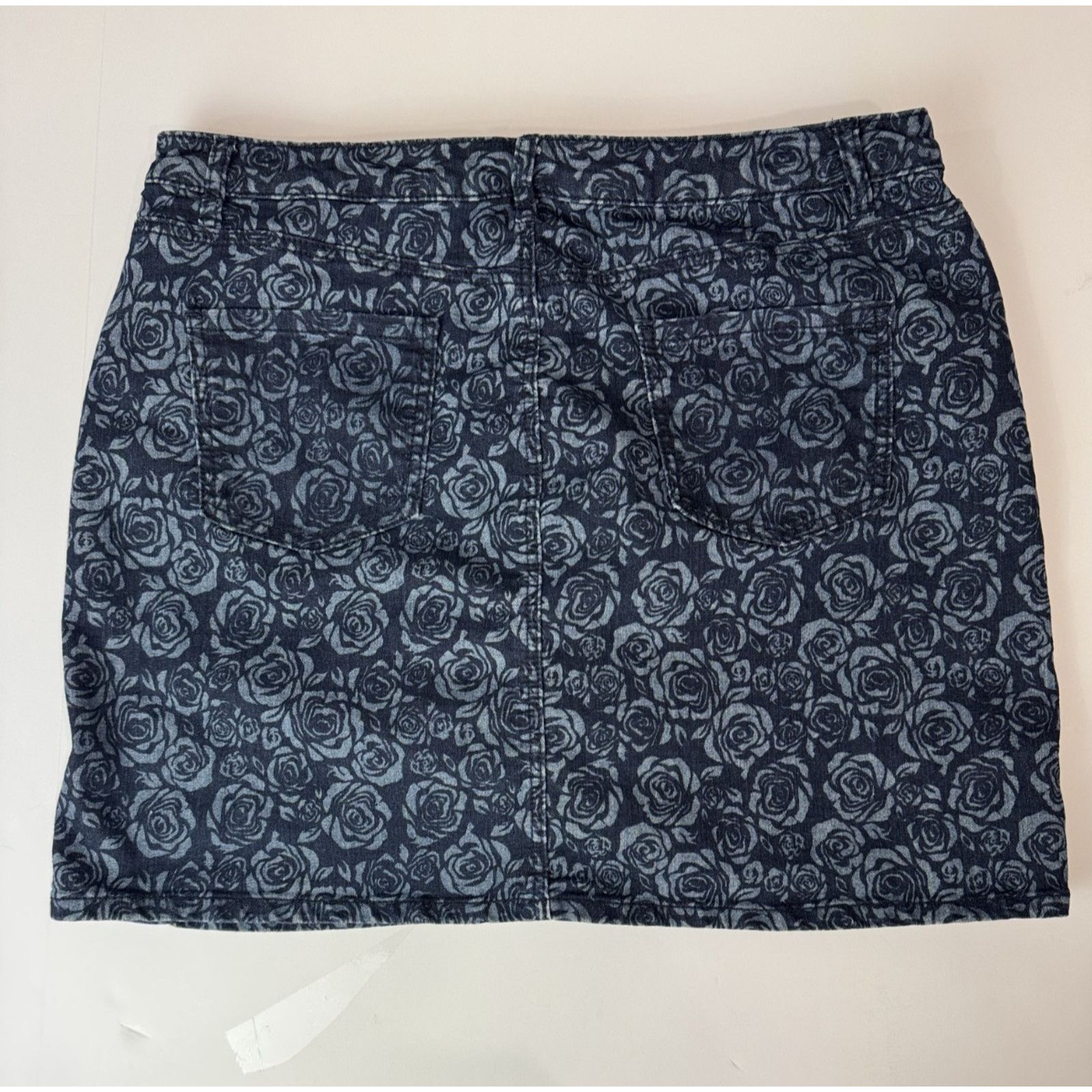 Other Blue Floral Jaquard Denim Mini Skirt 14 Christonper Banks Size 36" / US 14 / IT 50 - 2 Thumbnail