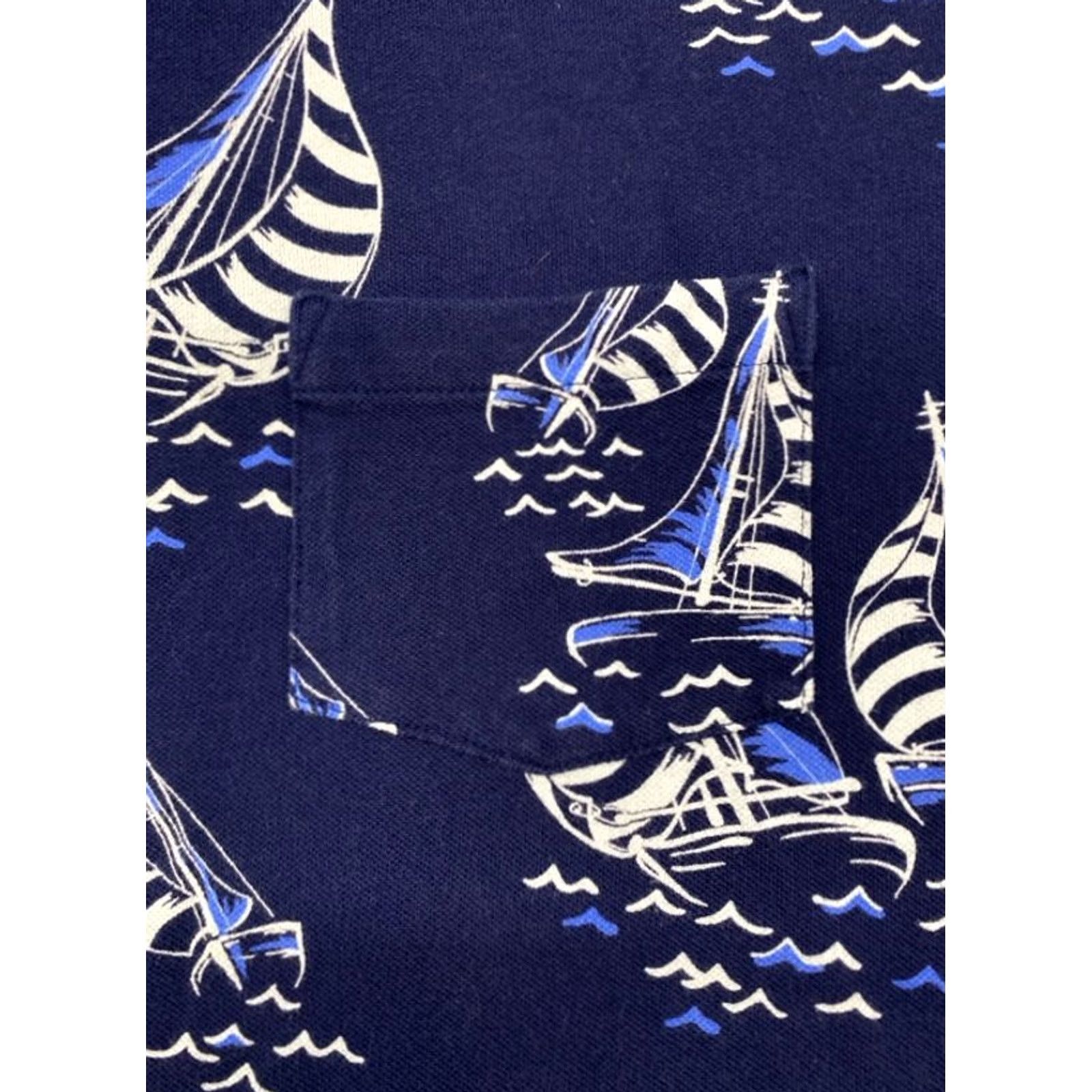 Polo Ralph Lauren Polo Ralph Lauren Polo Shirt XL Men Blue Sailboats Cotton Short Sleeve Size US XL / EU 56 / 4 - 3 Thumbnail