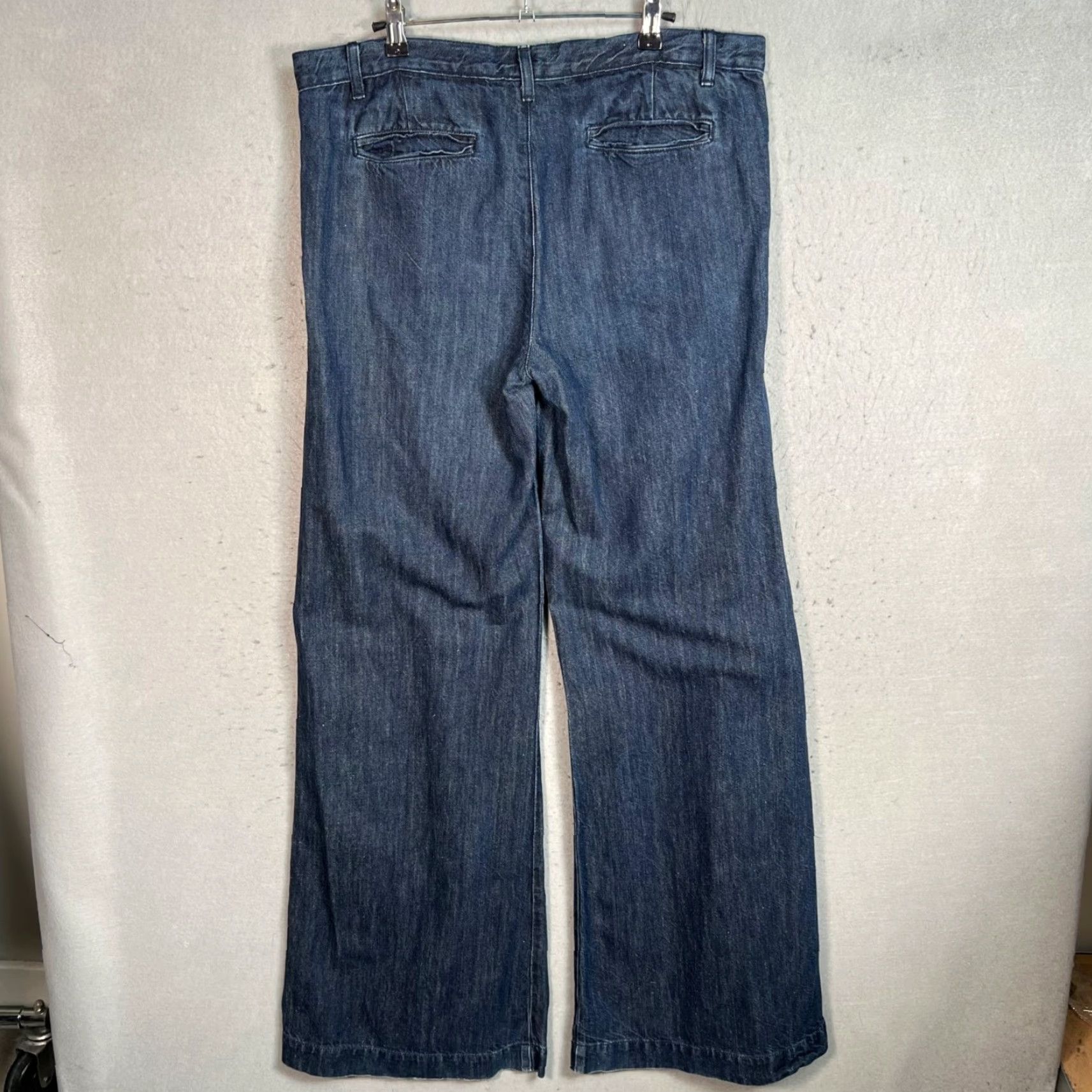 J Brand J Brand Womens Size 31 Wide-Leg Denim Pants Cotton/Linen Blend Size 24" / US 00 / IT 34 - 2 Thumbnail