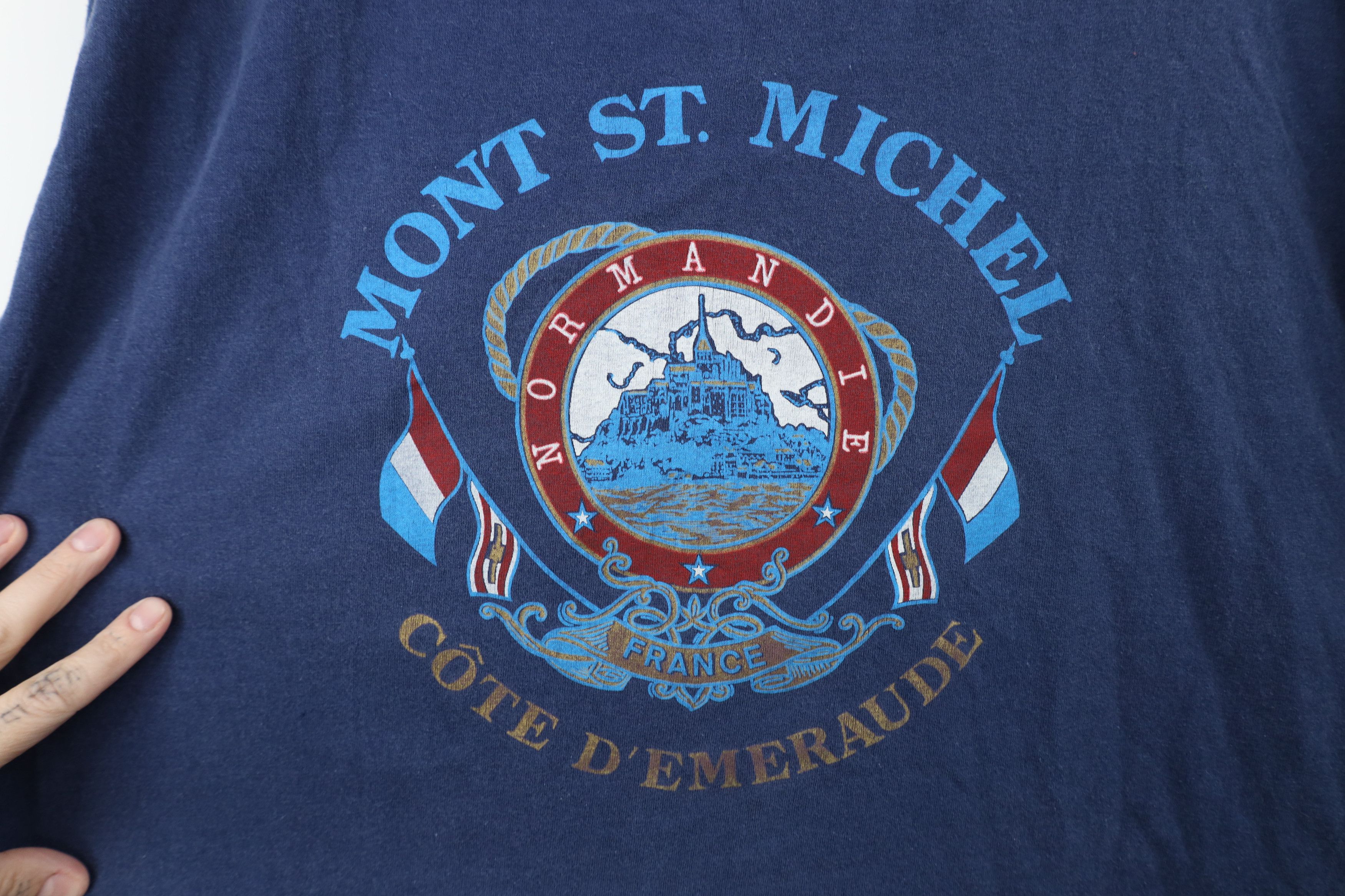 Vintage Vintage 90s Streetwear Michel Normandie France T-Shirt Blue Size US L / EU 52-54 / 3 - 7 Thumbnail
