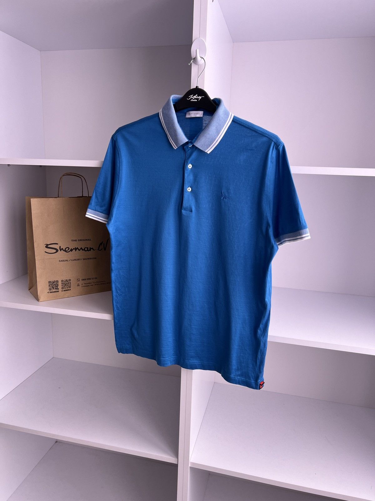 Gran Sasso × Vintage Vintage Gran Sasso Luxury old money style polo Size US L / EU 52-54 / 3 - 2 Thumbnail