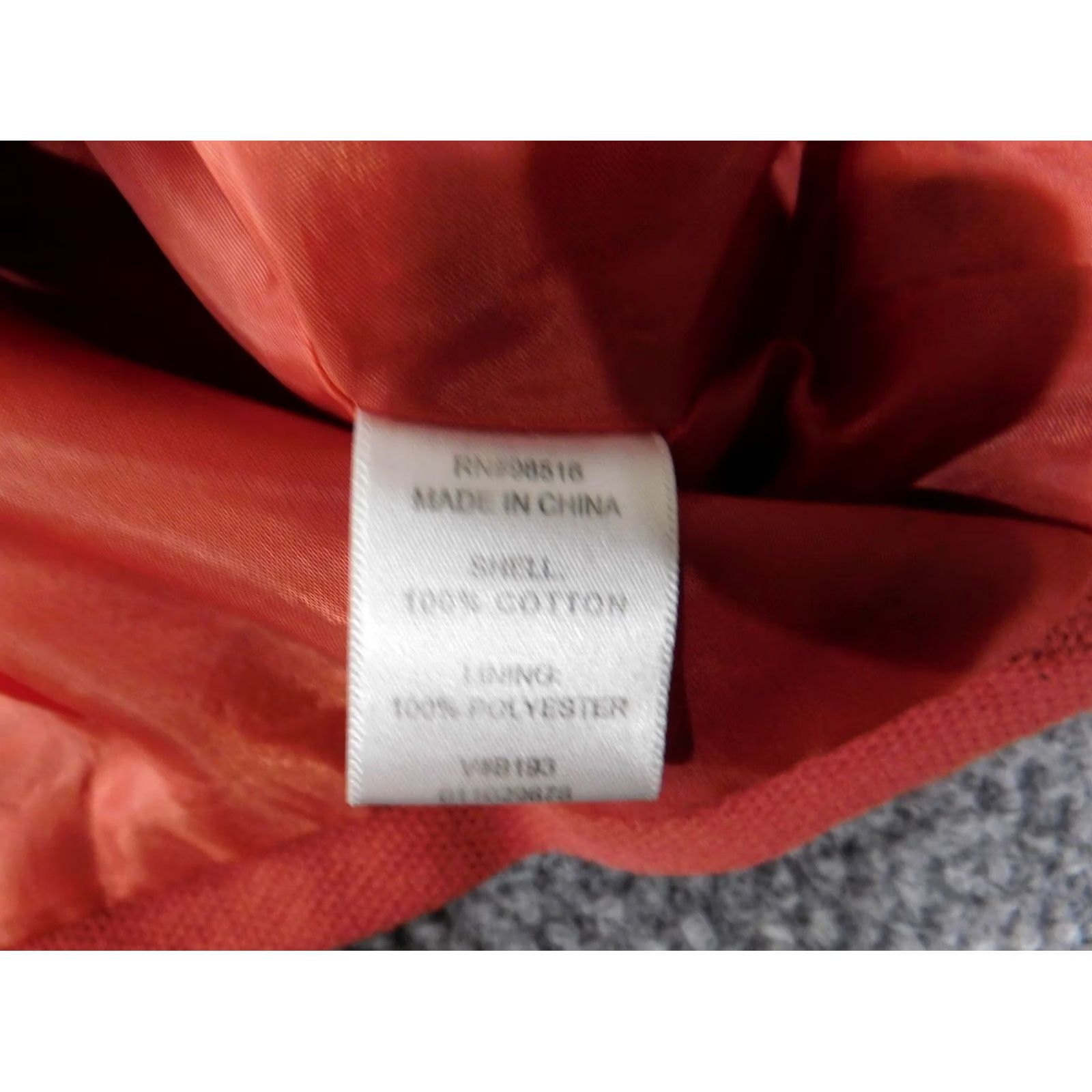 Coldwater Creek coldwater creek Jacket Women PM Red Striped Lined Button Mid-Length Regular Cotton Canvas Fall Spring Vintage: No gras Size M / US 6-8 / IT 42-44 - 7 Thumbnail