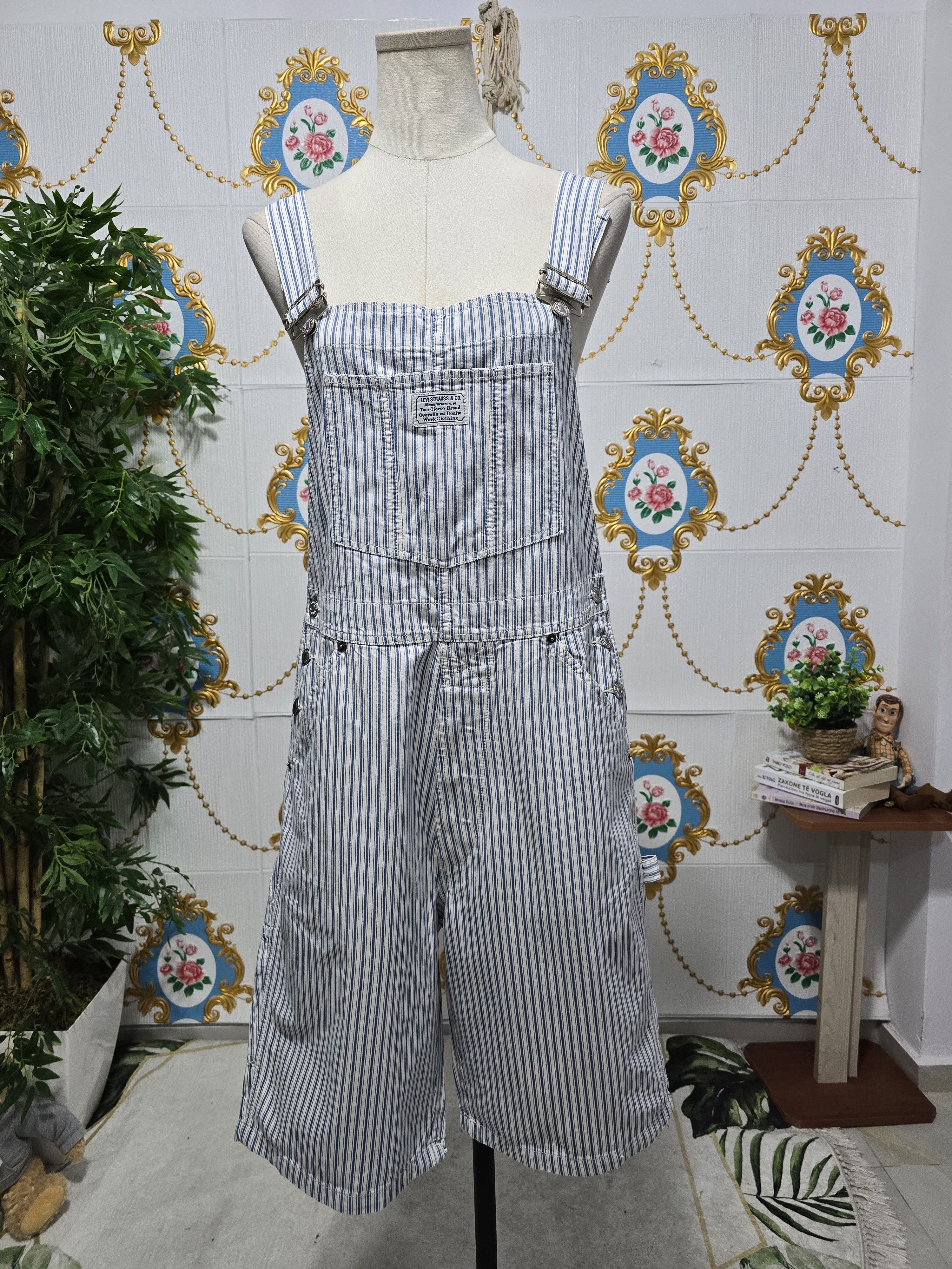Levi's Levis VINTAGE RARE stripe DUNGAREES size Large Size US 34 / EU 50 - 1 Thumbnail