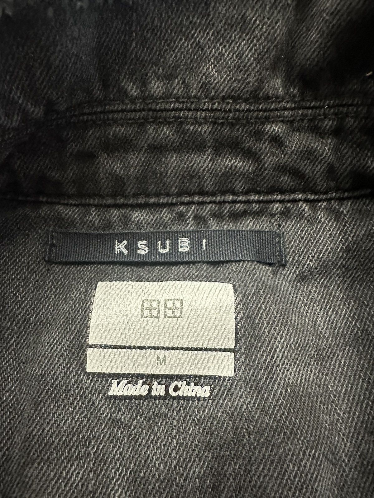 Ksubi Ksubi Classic Distressed Sketchy Black Denim Jacket Size US M / EU 48-50 / 2 - 8 Thumbnail