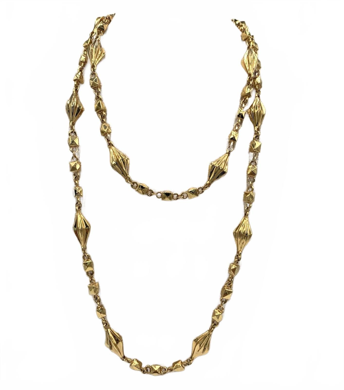 Other St John Designer Faceted Goldtone Diamond Stud Link Necklace Size ONE SIZE - 1 Thumbnail