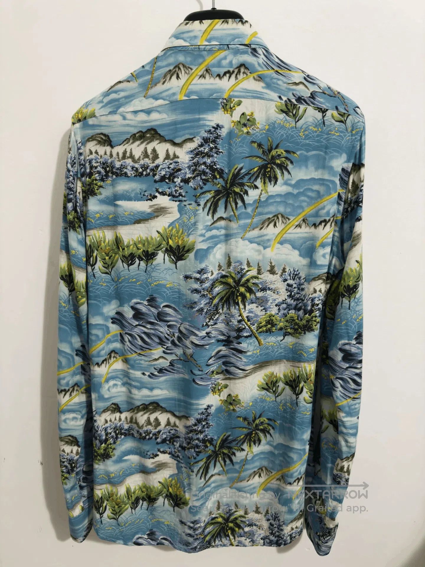 Hedi Slimane Saint Laurent 16SS Palm Wave Print Shirt. Size US M / EU 48-50 / 2 - 2 Thumbnail
