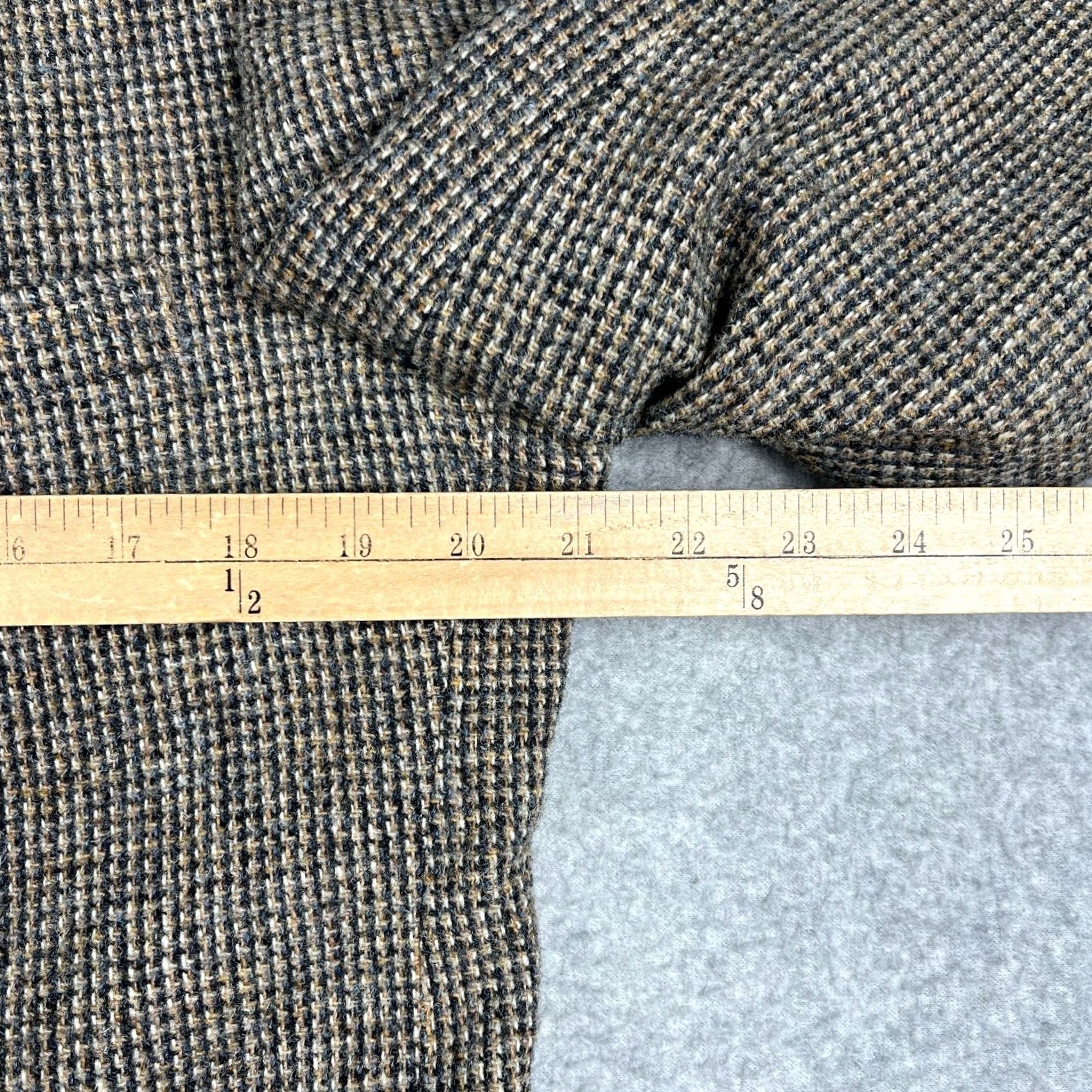 Orvis VINTAGE Orvis Harris Tweed Wool Sport Coat Blazer 42L Beige Preppy Mens Size 42R - 7 Thumbnail