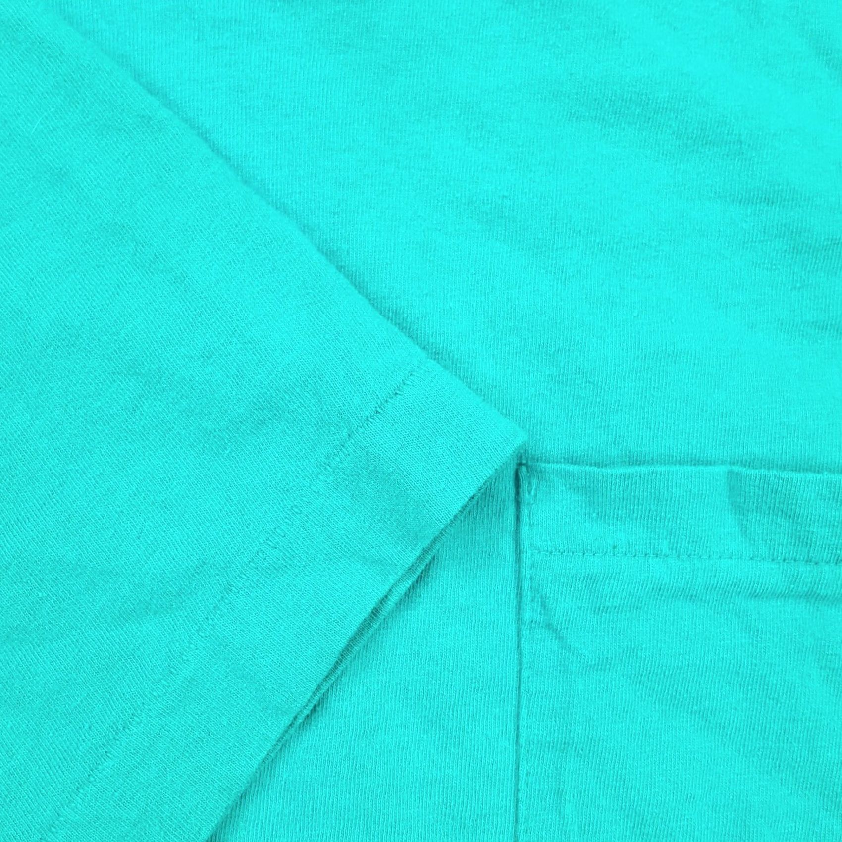 Fruit Of The Loom VINTAGE Fruit of the Loom T-Shirt Teal Pocket Selvedge 80s 90s Rock Punk Grunge Graphic Print Crew Neck Mens S Blue USA Made Size US S / EU 44-46 / 1 - 5 Thumbnail