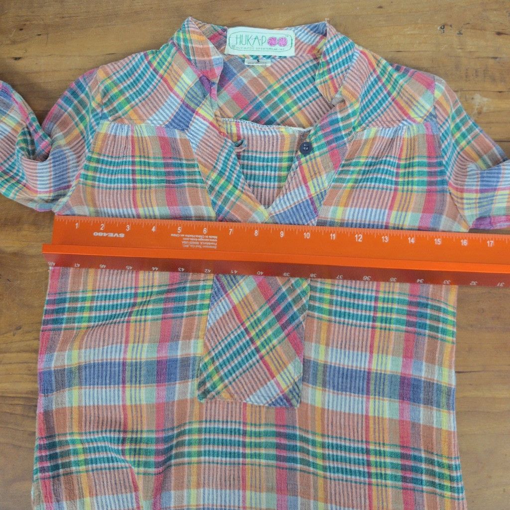 Vintage Vintage Huk-A-Poo Crinkle Cotton Plaid India Made Top Size S / US 4 / IT 40 - 6 Thumbnail