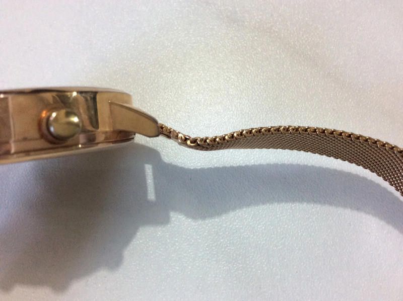 Designer Olivia white dial rose gold mesh bracelet watch Size ONE SIZE - 9 Thumbnail