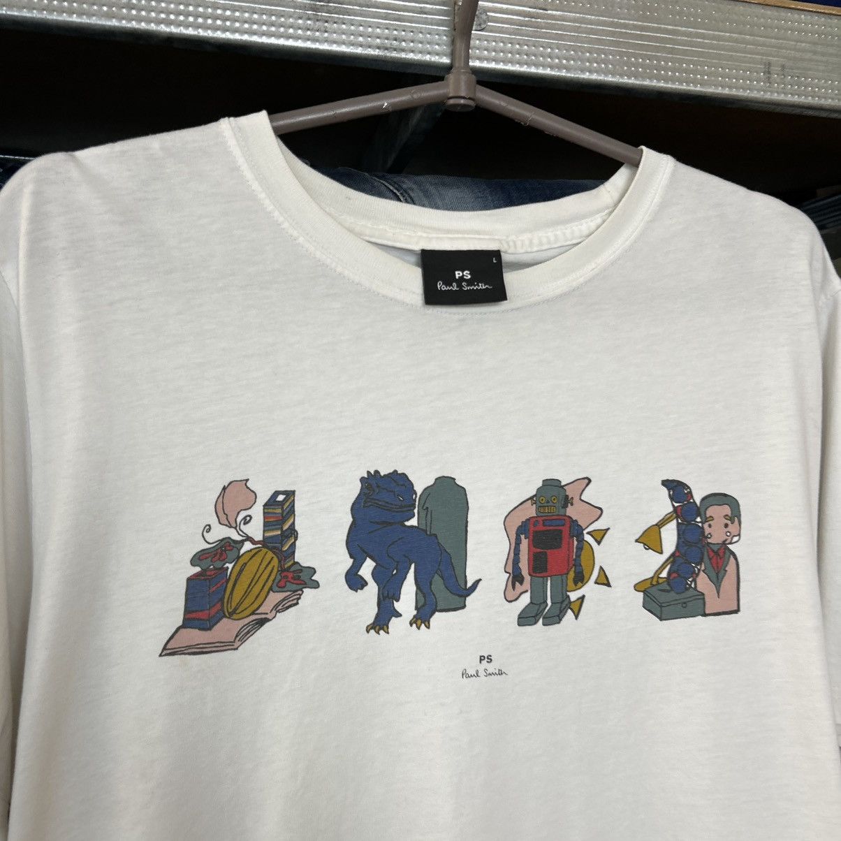 Paul Smith Mens Paul Smith Big Logo Designer streetwear tee Size US L / EU 52-54 / 3 - 2 Thumbnail