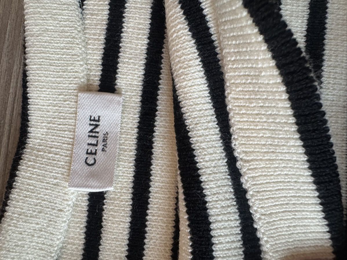 Celine CELINE Boatneck Sweater in Striped Knit Size US XL / EU 56 / 4 - 2 Thumbnail