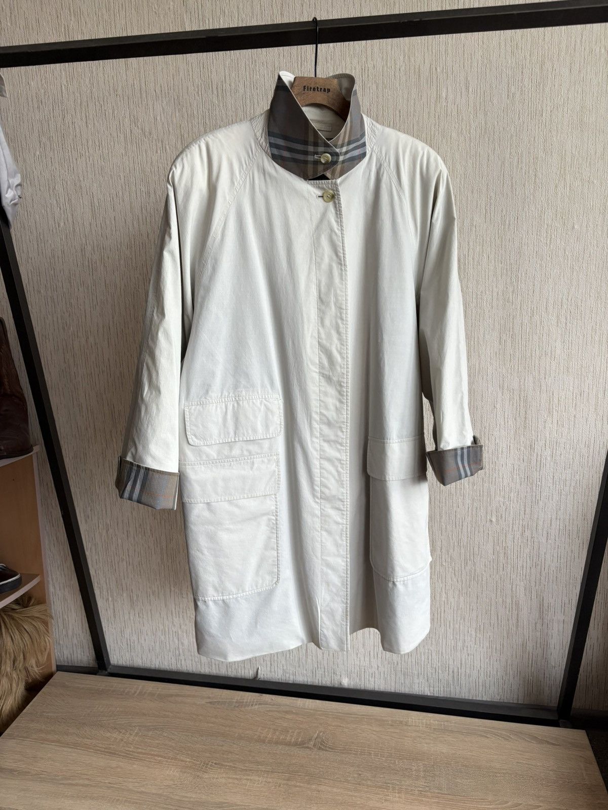 Burberry × Vintage Vintage Burberry Nova Check Trench Coat RainCoat 80s Size US L / EU 52-54 / 3 - 5 Thumbnail