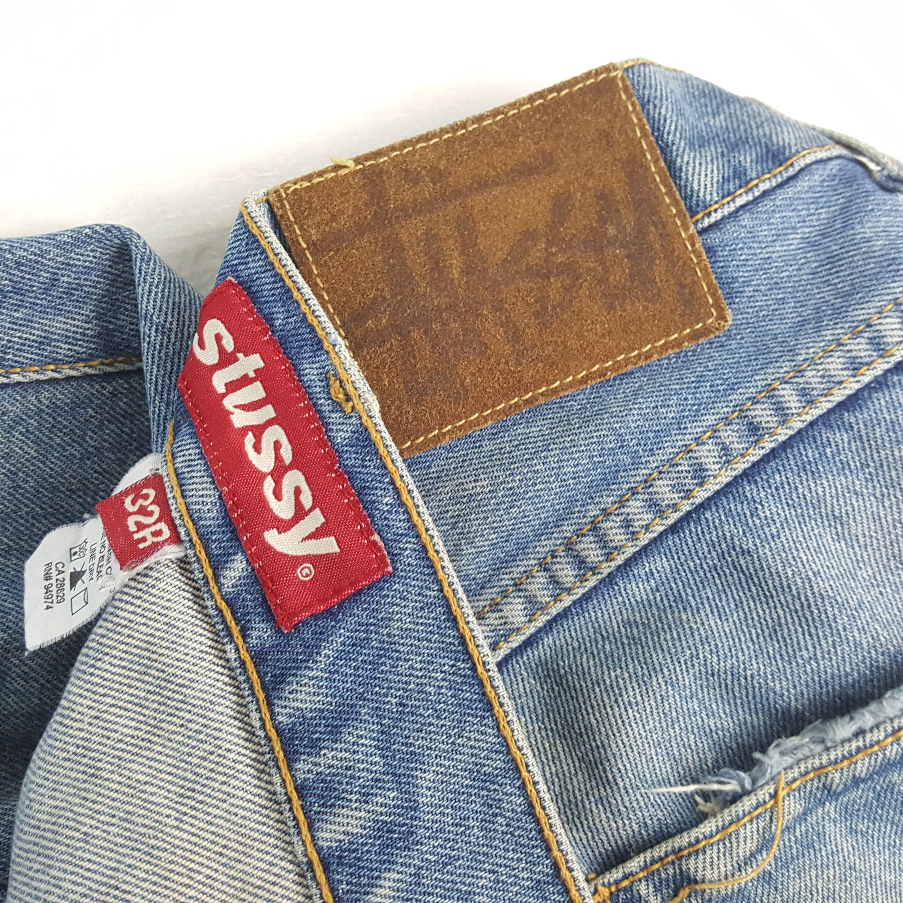 Stussy × Vintage Vintage STUSSY Streetwear Skateboard Big Logo Design Jeans Size US 32 / EU 48 - 14 Thumbnail