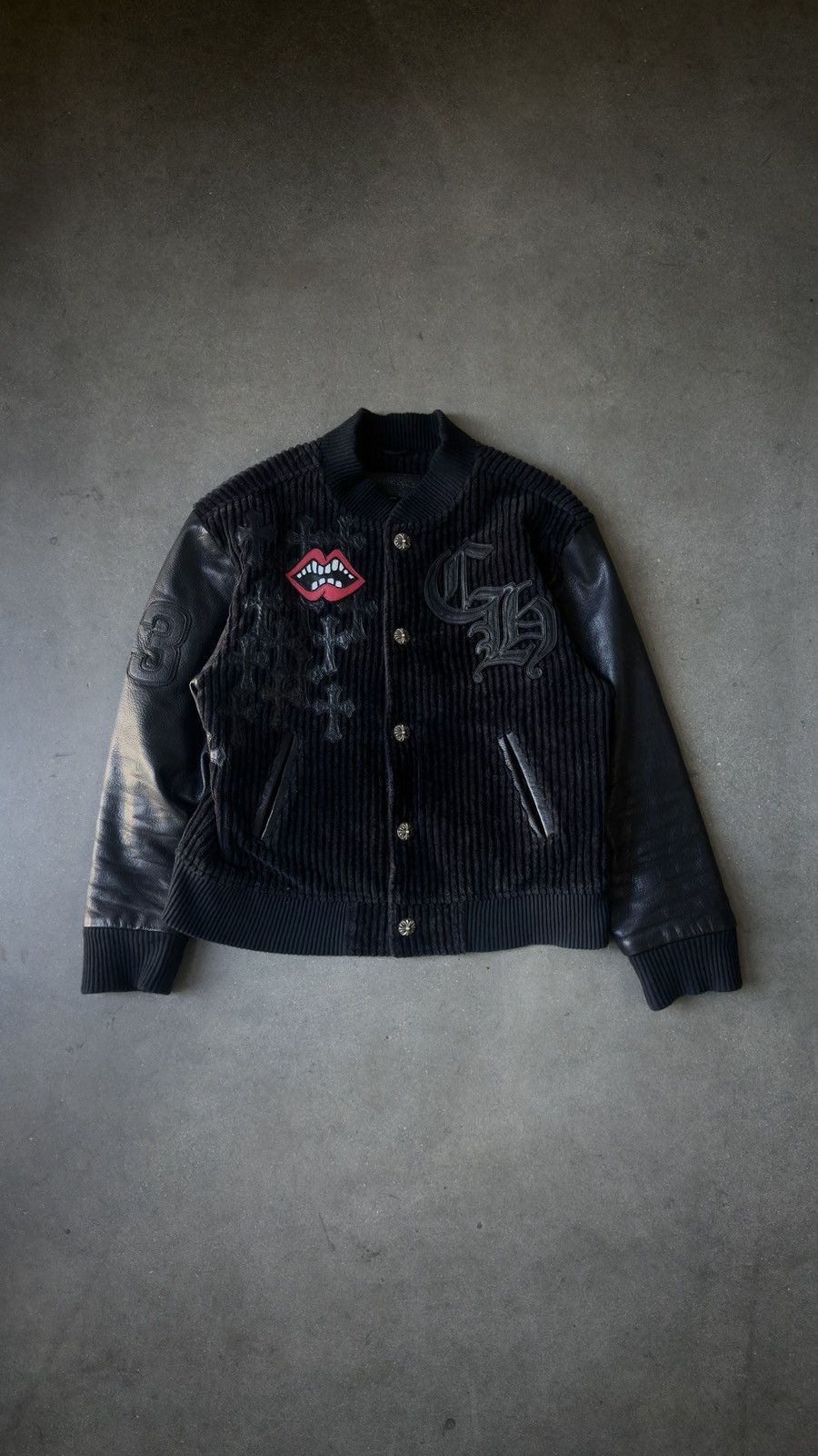 Chrome Hearts RARE! Chrome Hearts Matty Boy Lips CrossPatch Varsity Jacket Size US S / EU 44-46 / 1 - 1 Thumbnail