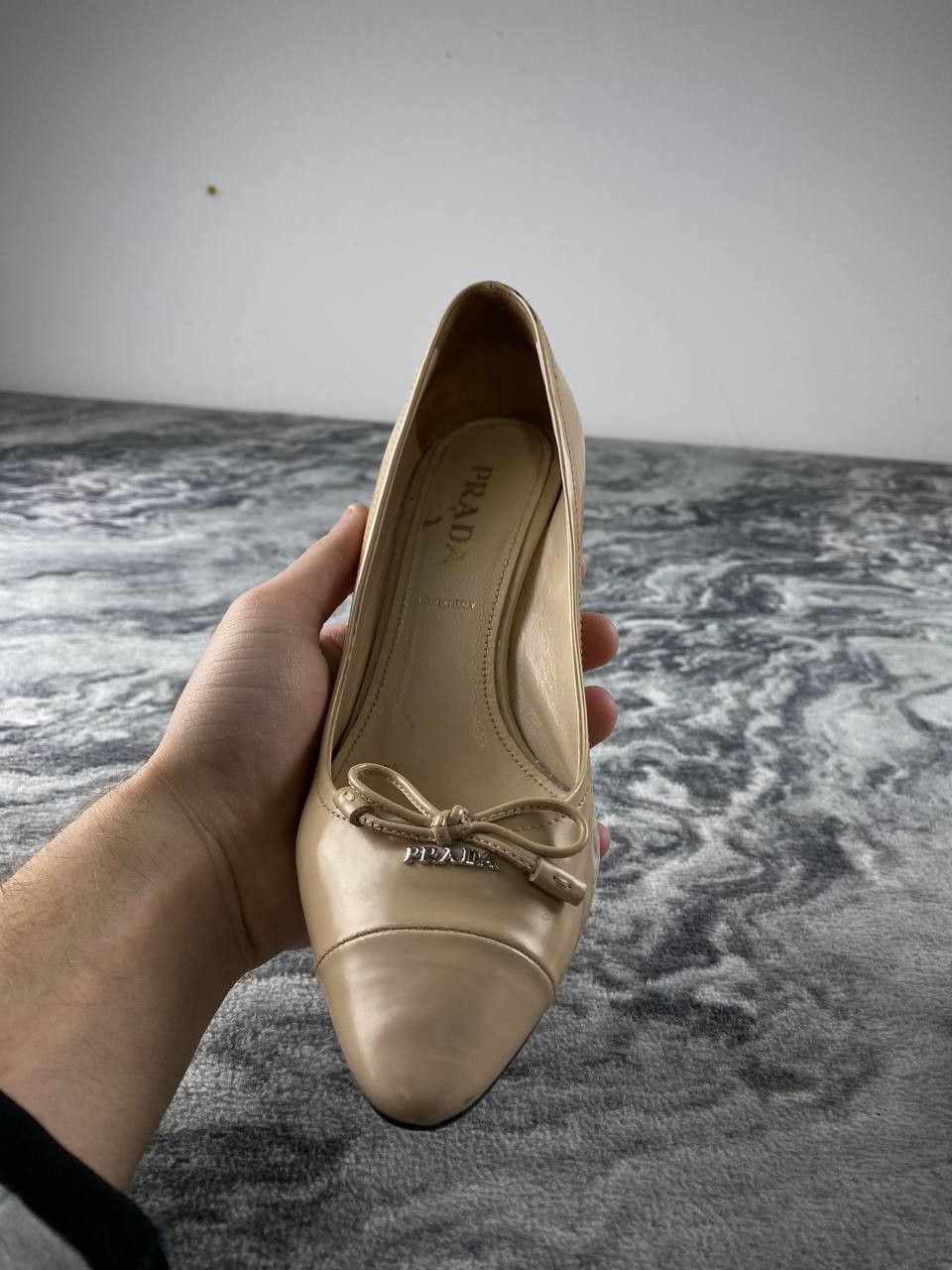 Prada Prada Leather Heels Women Size 36 Beige Size US 6 / IT 36 - 7 Thumbnail