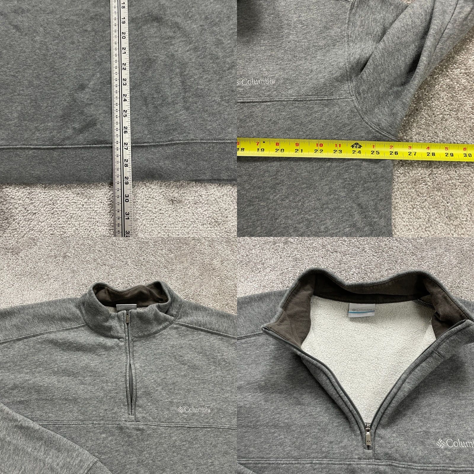 Vintage Columbia Sweatshirt Mens XXL Gray 1/4 Zip Mock Neck Long Sleeve Outdoor Casual Size US XXL / EU 58 / 5 - 8 Thumbnail