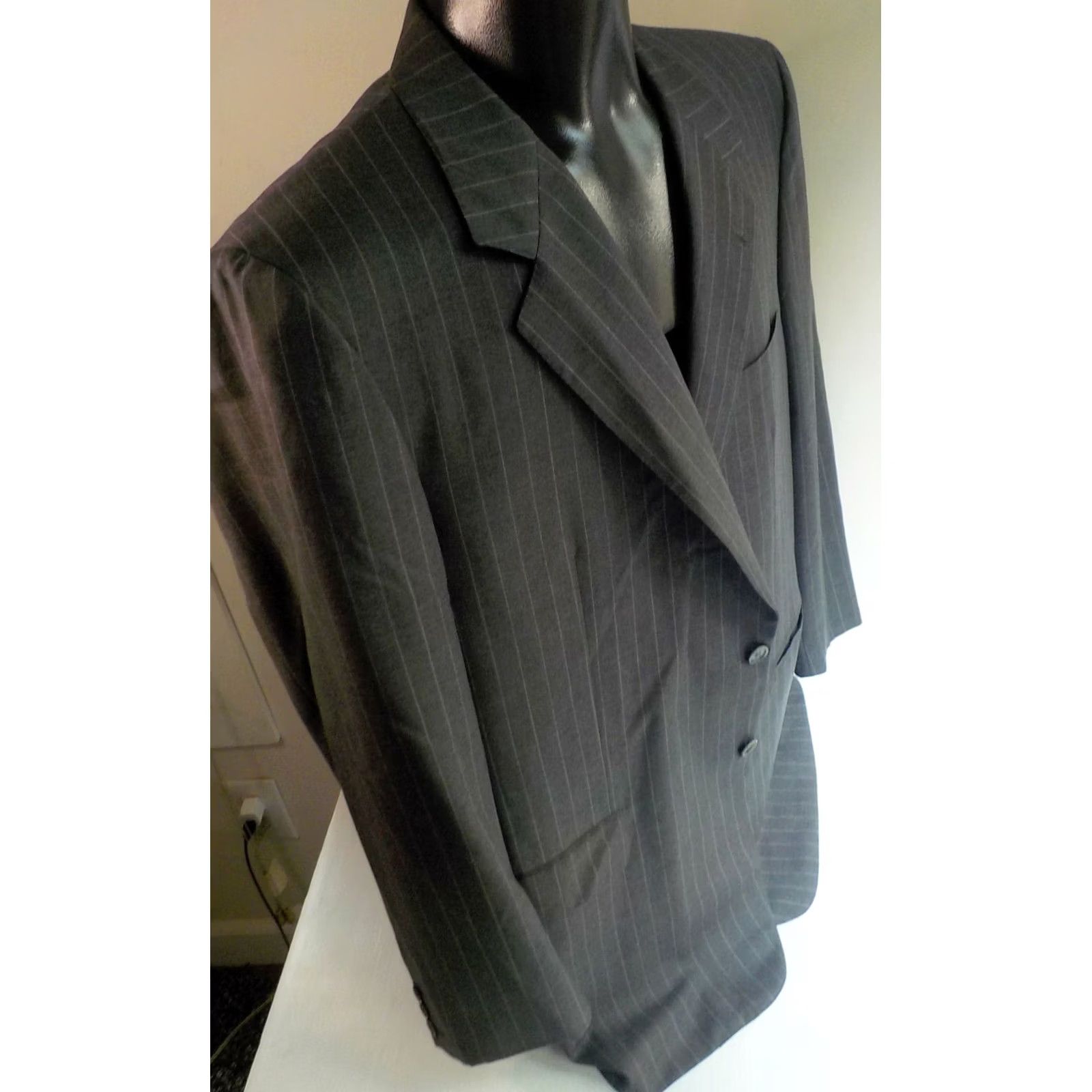 Brioni BRIONI Traiano Gray Pinstriped Single Vent Sport Coat /Jacket Wool SZ 48R Mens Size US M / EU 48-50 / 2 - 3 Thumbnail
