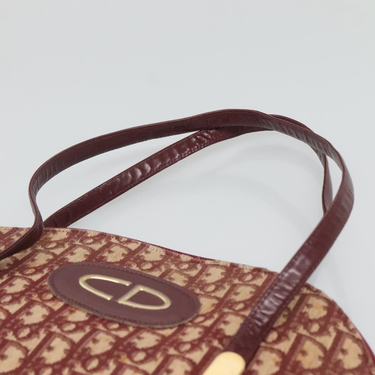 Dior DIOR Trotter Canvas Shoulder Bag Red Gold Size ONE SIZE - 8 Thumbnail