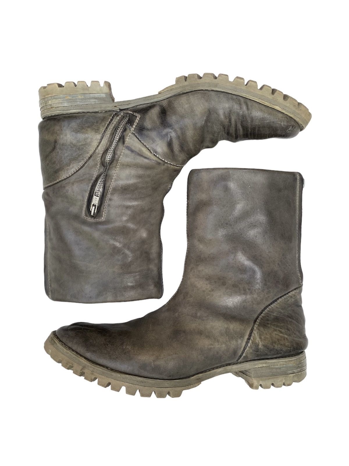 Carol Christian Poell CCP AW05 SAFE Double-Zip Tank Sole Horse Leather Boots Size US 11 / EU 44 - 10 Thumbnail