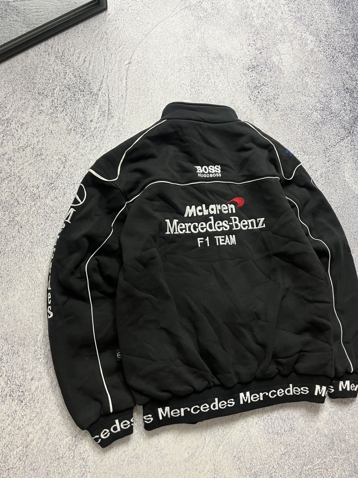 Formula 1 Mercedes Benz x Maclaren Racing Big Logo Zip Up Jacket Rare Size US XL / EU 56 / 4 - 9 Thumbnail