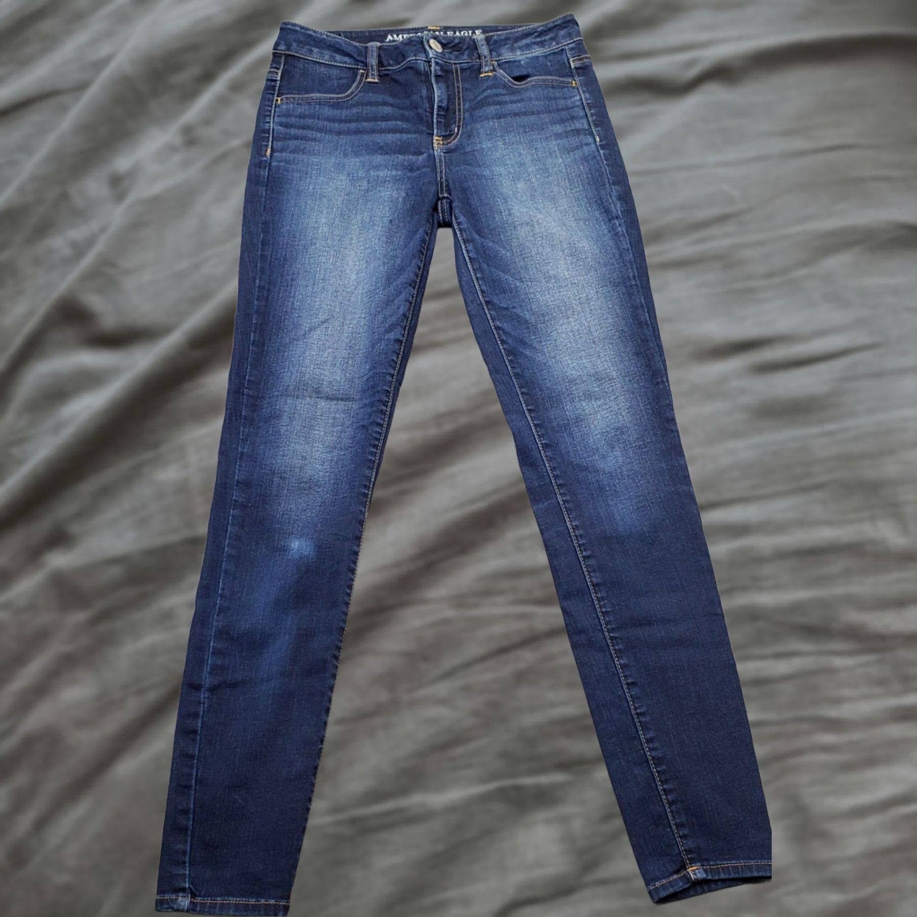 American Eagle Outfitters American Eagle Outfitters Womens Size 4 Navy Denim Jegging Jeans Slim Skinny Leg 32.25 Inseam Size 27" / US 4 / IT 40 - 1 Thumbnail