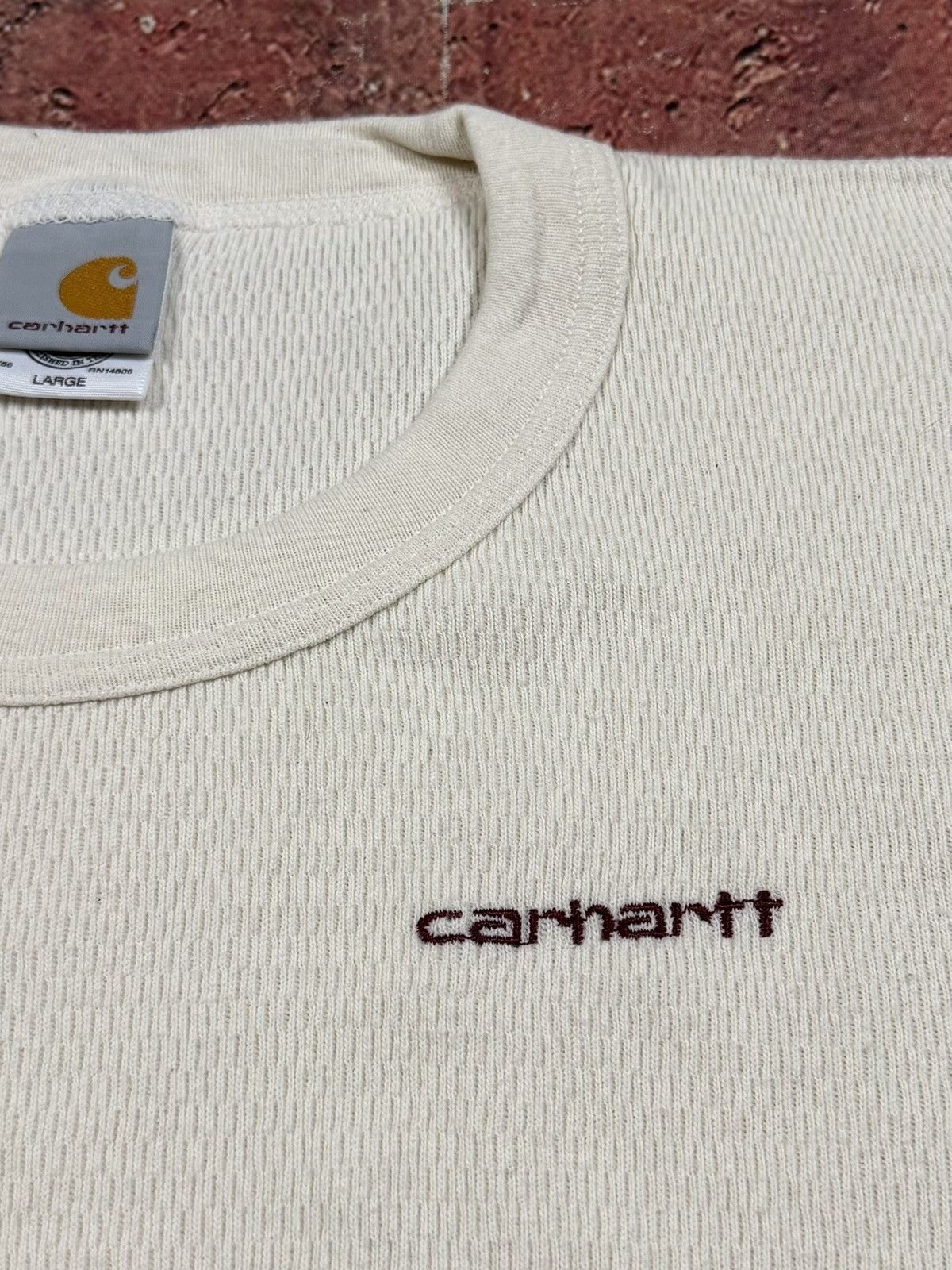 Carhartt Vintage Carhartt Thermal Waffle Knit Long Sleeve Shirt K56 Size US L / EU 52-54 / 3 - 2 Thumbnail