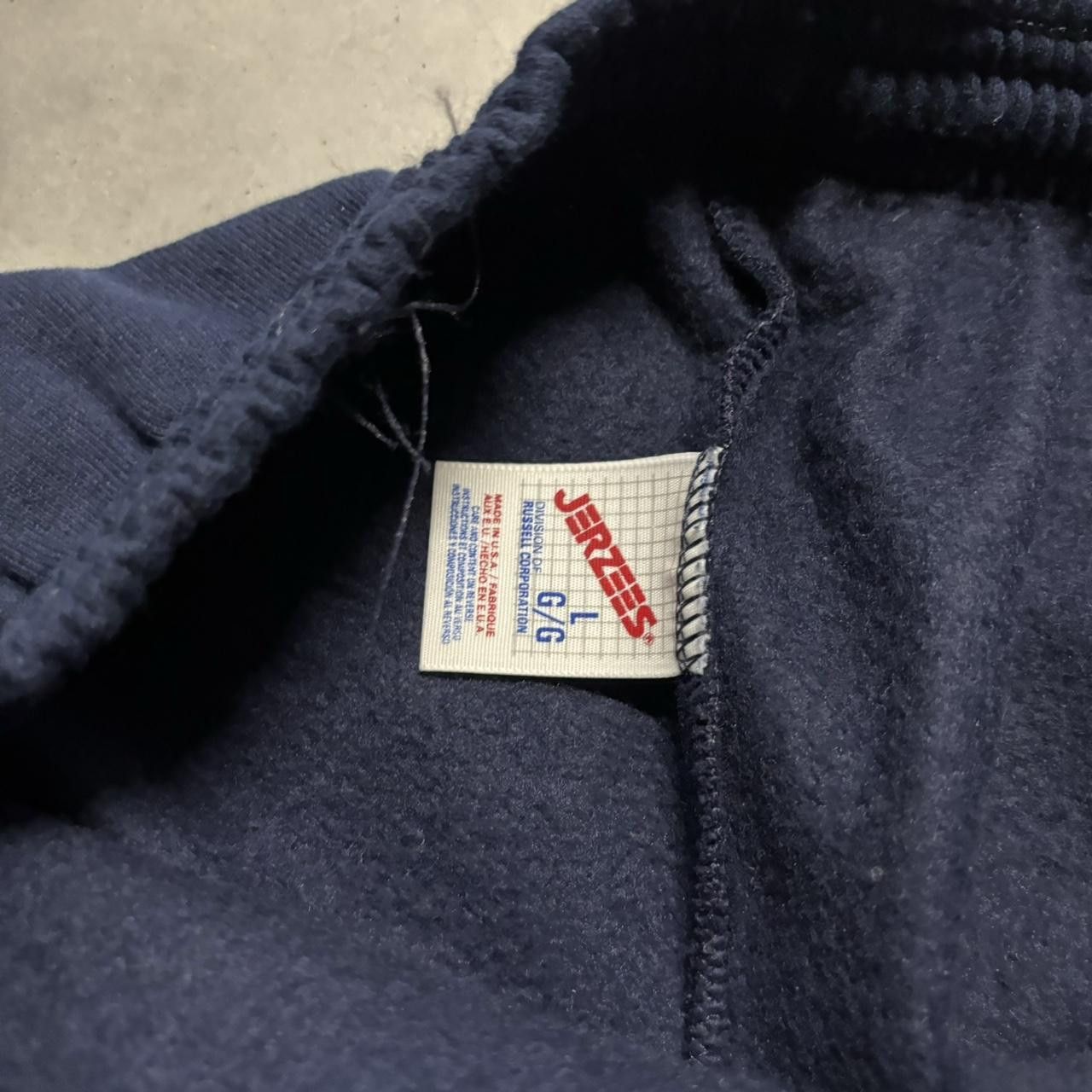 Japanese Brand × Vintage Crazy Vintage 90s Navy Blue Made In USA Essential Sweatpants! Size US 32 / EU 48 - 6 Thumbnail