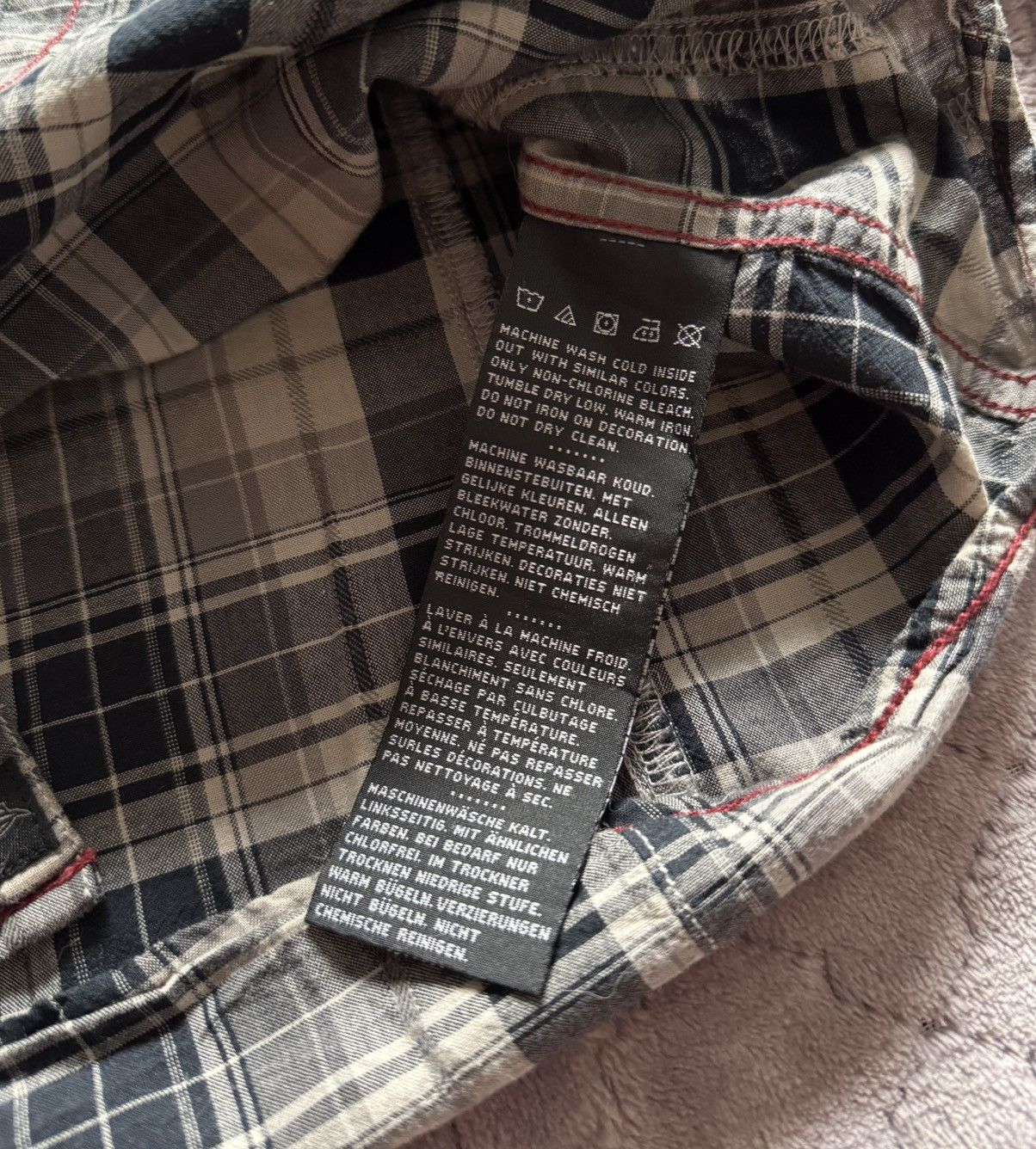 Harley Davidson × Vintage Vintage Harley Davidson Skull Big Logo Flannel Shirt Plaid Size US XL / EU 56 / 4 - 12 Thumbnail